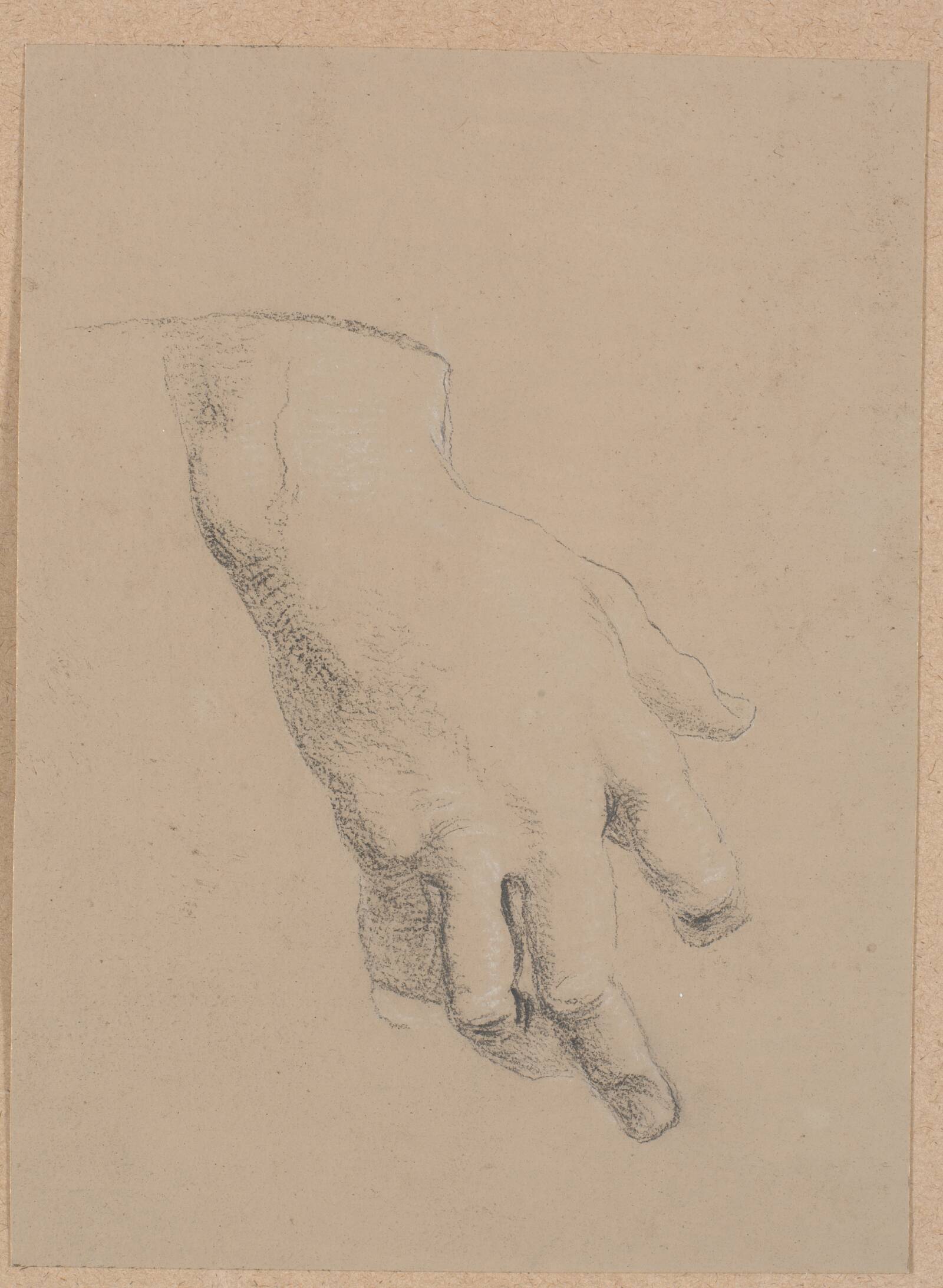 Studie af en hånd, Ubekendt, 1778-1809
