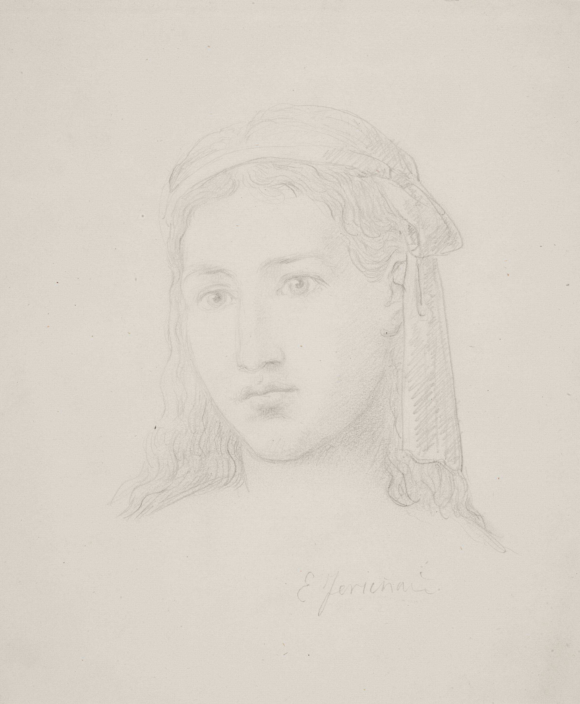 Kvindehoved, Elisabeth Jerichau Baumann, 1781-1881