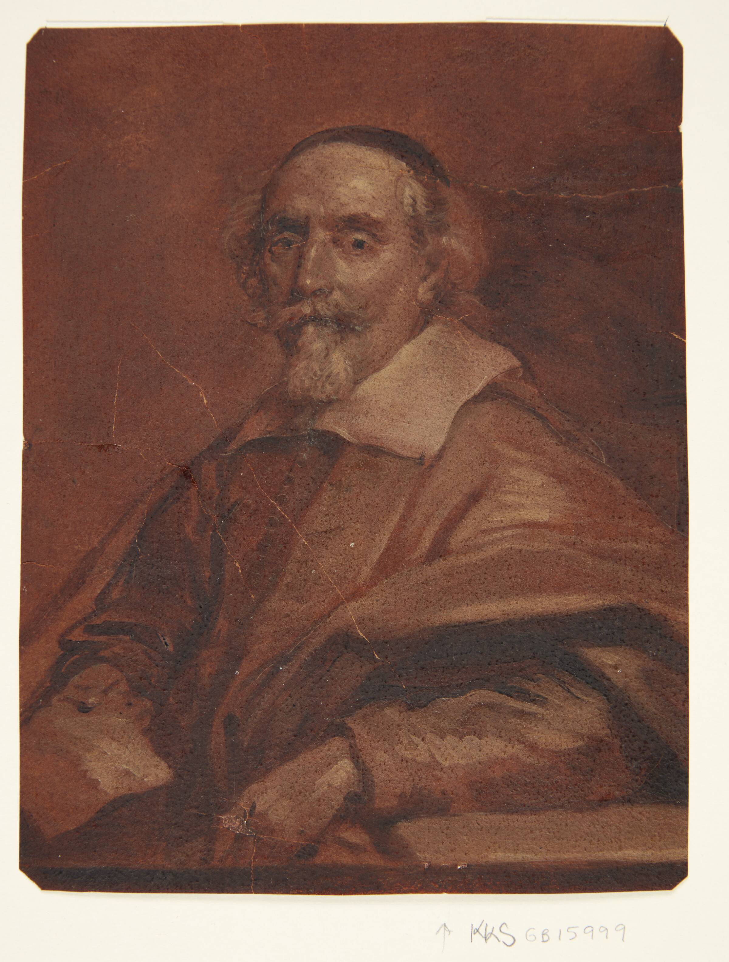 Portræt af maleren Adriaen van Nieulandt, Cornelis Jonson van Ceulen, 1645-1649