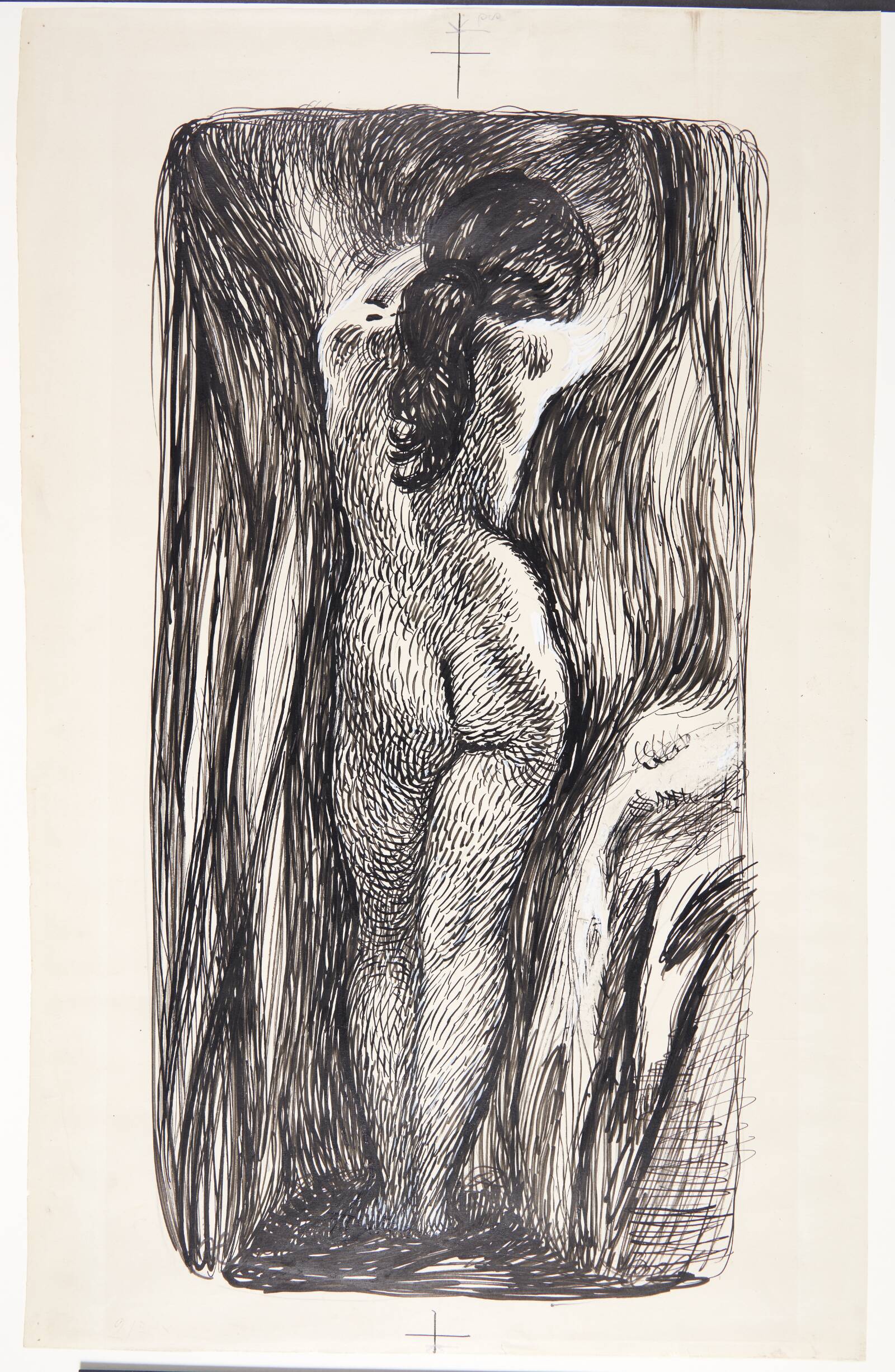 Stående model, set bagfra, Sikker Hansen, 1897-1955