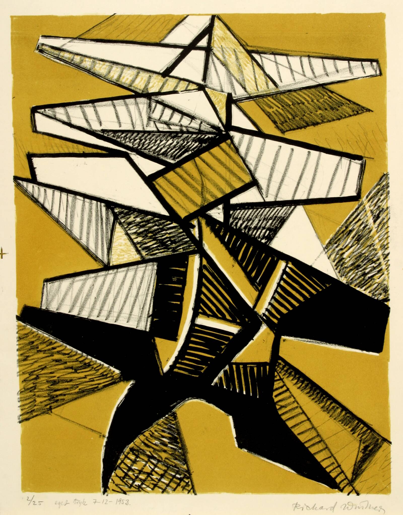 Improvisation (Abstrakt komposition), Richard Winther, 1953