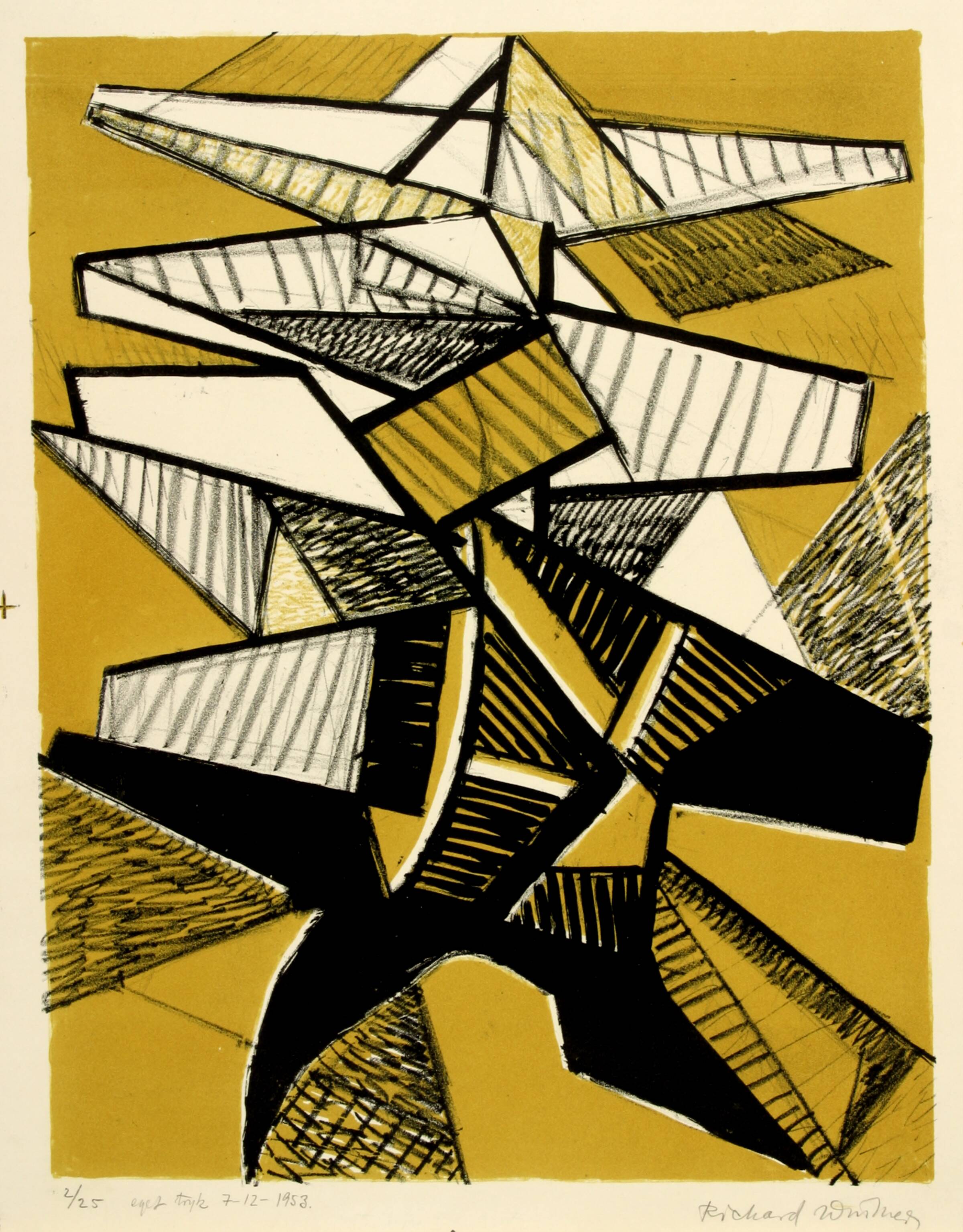 Improvisation (Abstrakt komposition), Richard Winther, 1953