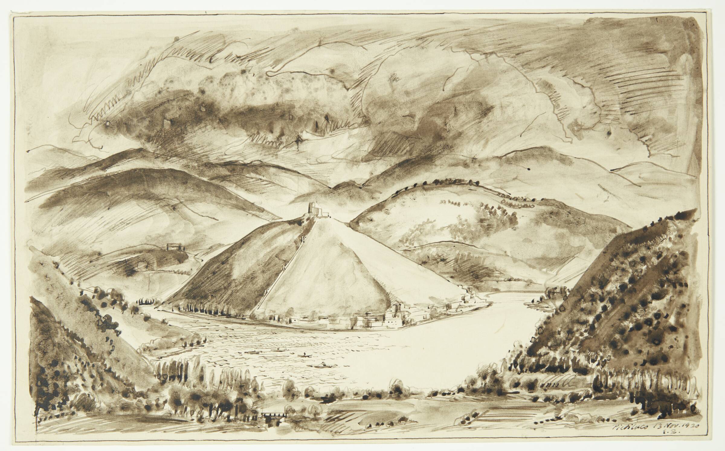 Italiensk landskab, Ernst Zeuthen, 1920