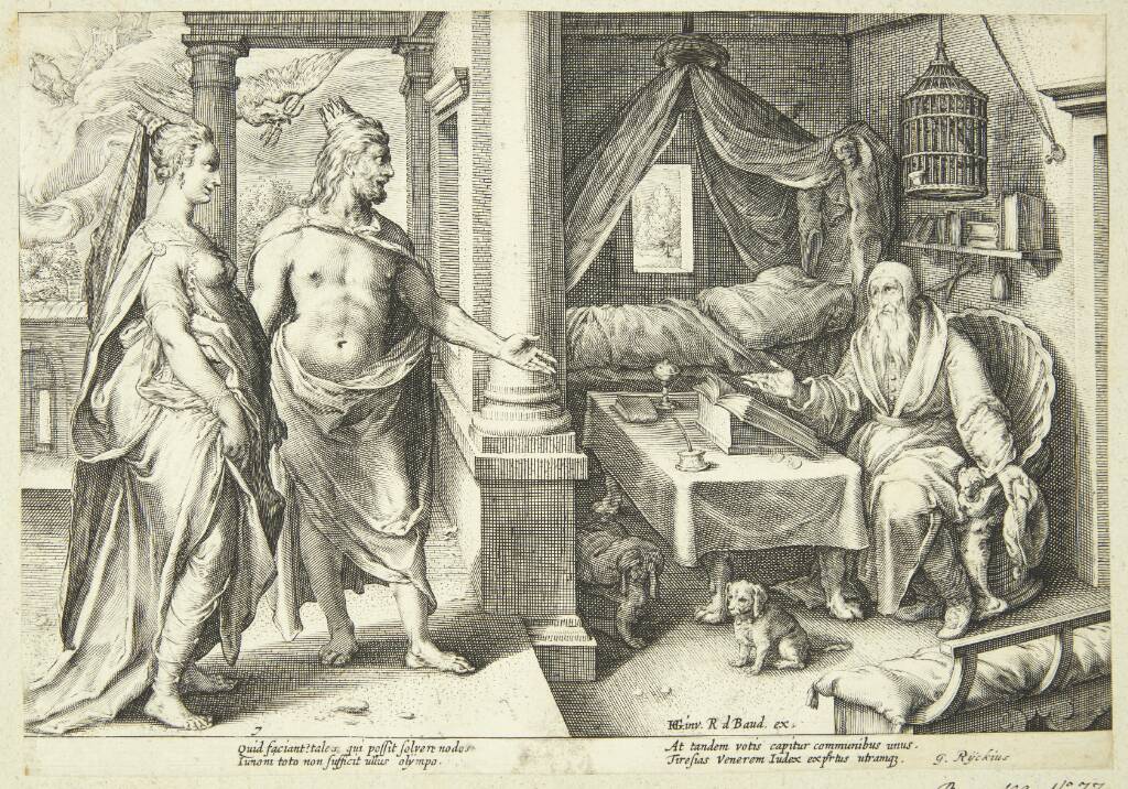 Jupiter og Juno konsulterer Teiresias
