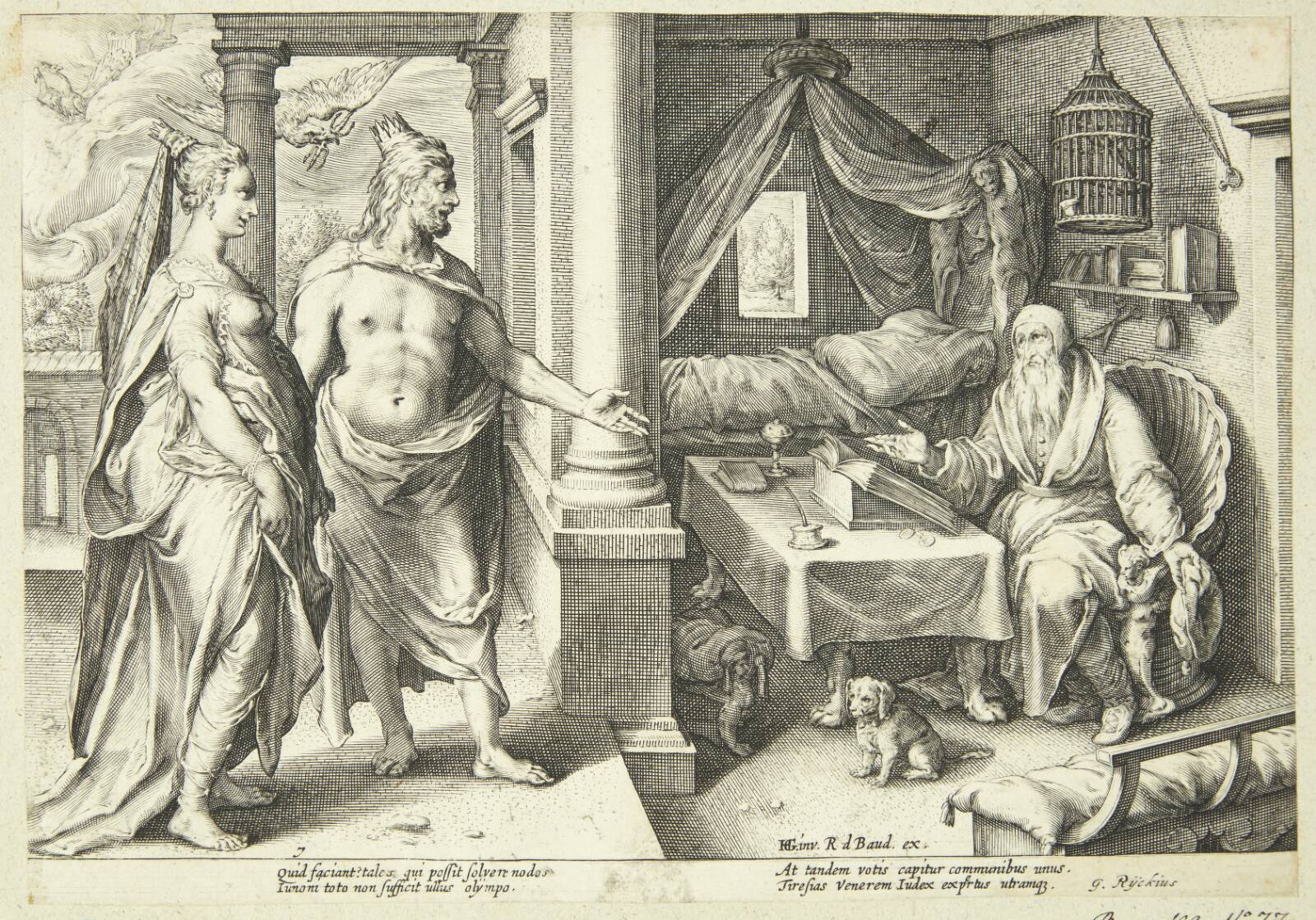 Jupiter og Juno konsulterer Teiresias, Ubekendt, 1588-1591