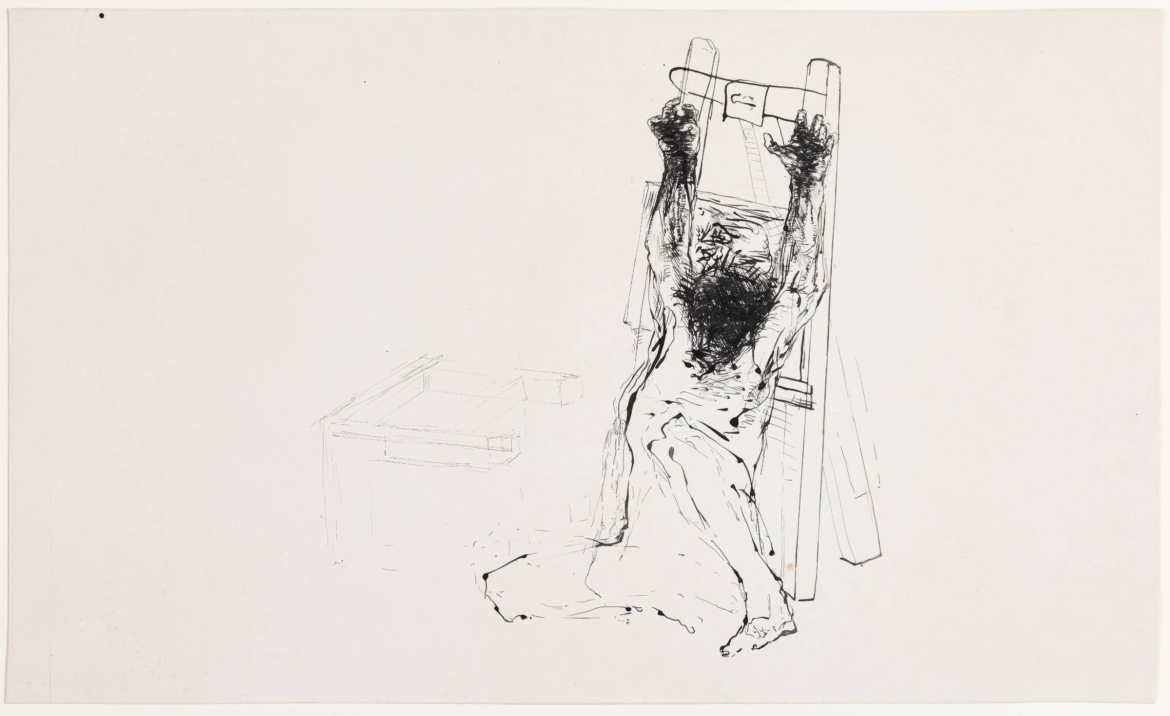 Kunstner i atelier, Finn Winge Nielsen, 1973
