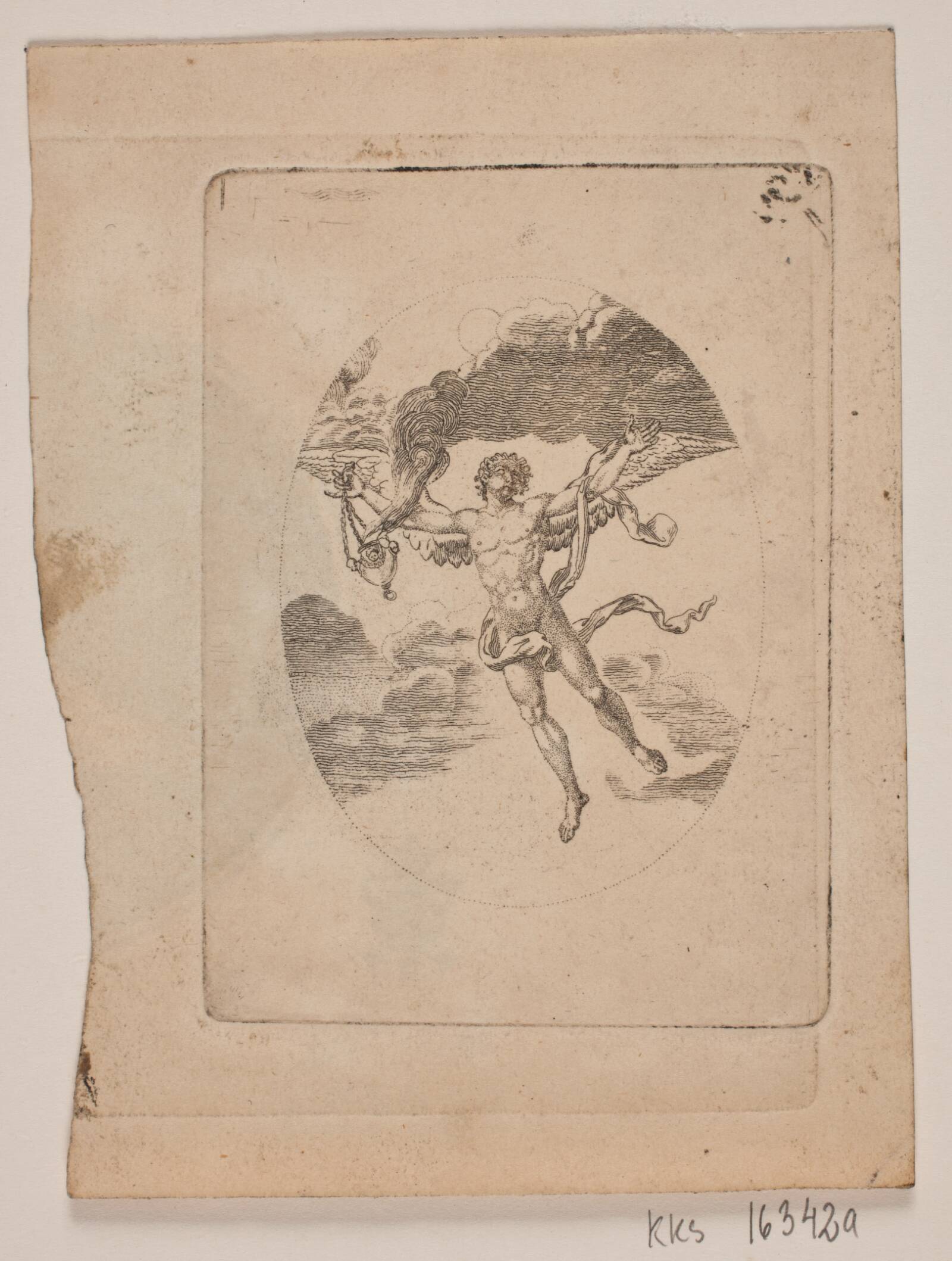 Svævende engel, Gerhard Ludvig Lahde, 1765-1833