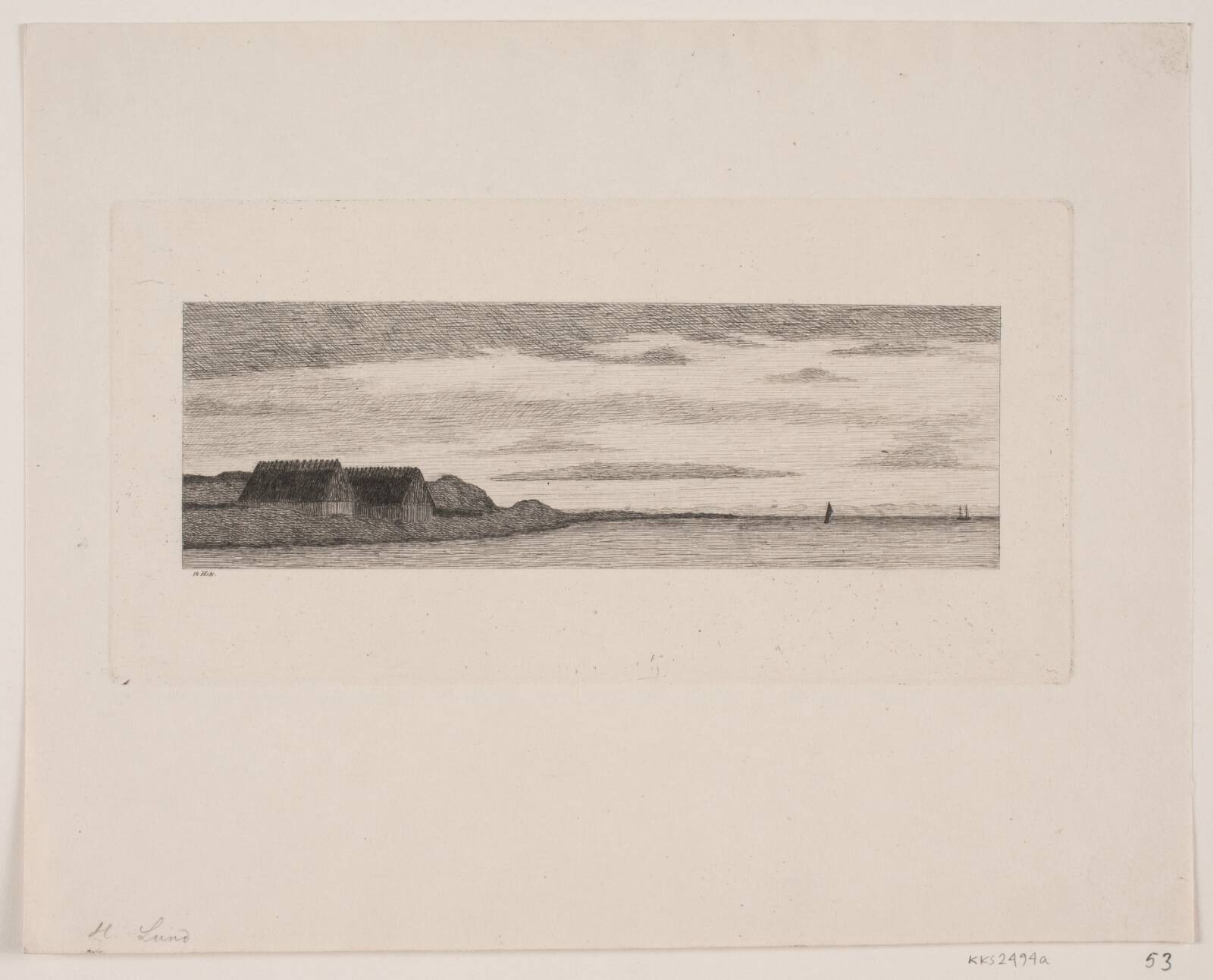 Strandparti, H. Lund, 1881