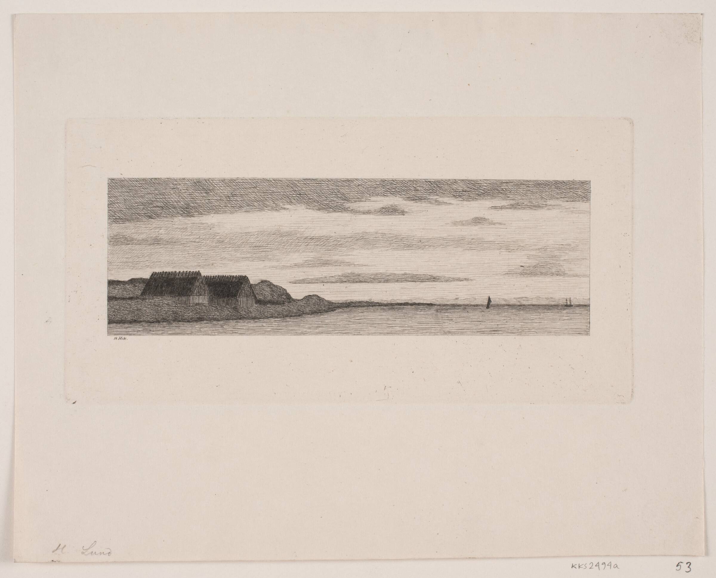 Strandparti, H. Lund, 1881