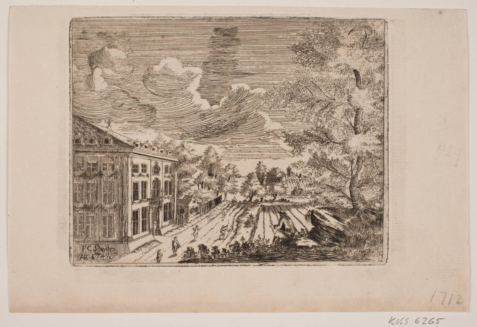 Et slot, F.C. Scholten, 1743