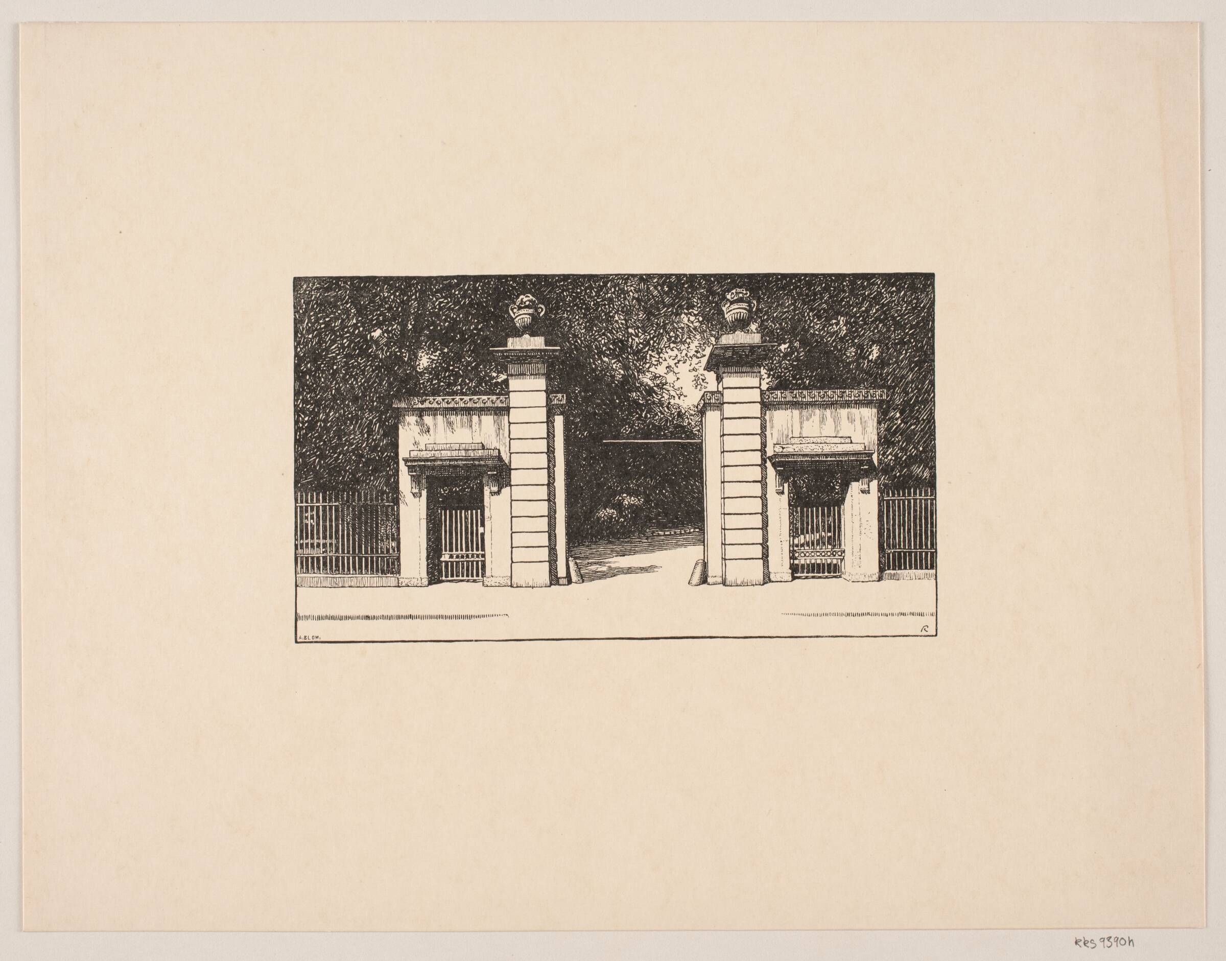 Indgang til Kongens Have, Alexander Blom, 1913