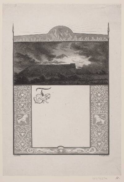 Illustration til Steen Steensen Blicher, "Aften" (af: "Natten paa Jellingehøje")