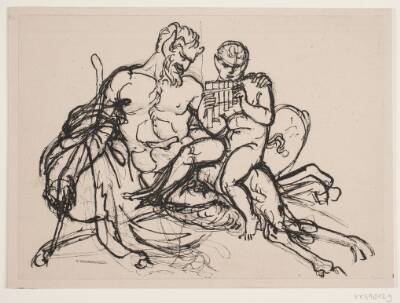 Satyr undervises i at spille syrinx