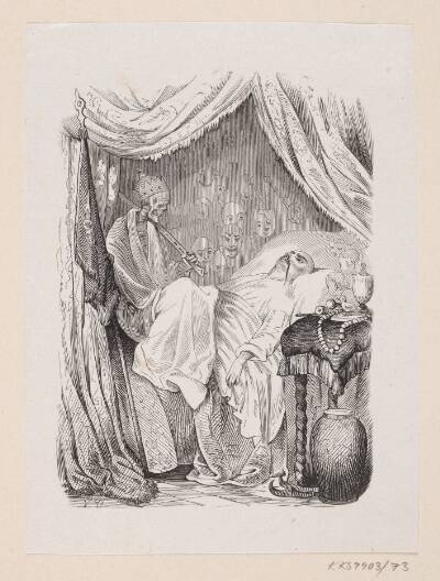 Illustration til "Nattergalen" i H.C. Andersen, "Eventyr og Historier", Bind 1
