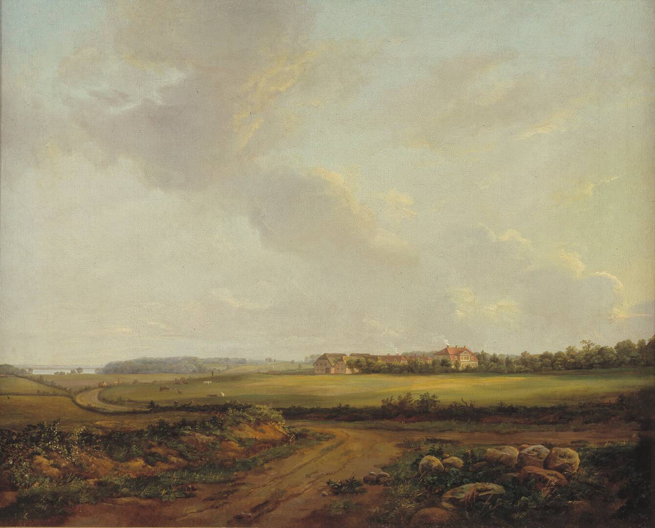 View of Engelholm at Præstø in Zealand, by J.C. Dahl, 1816