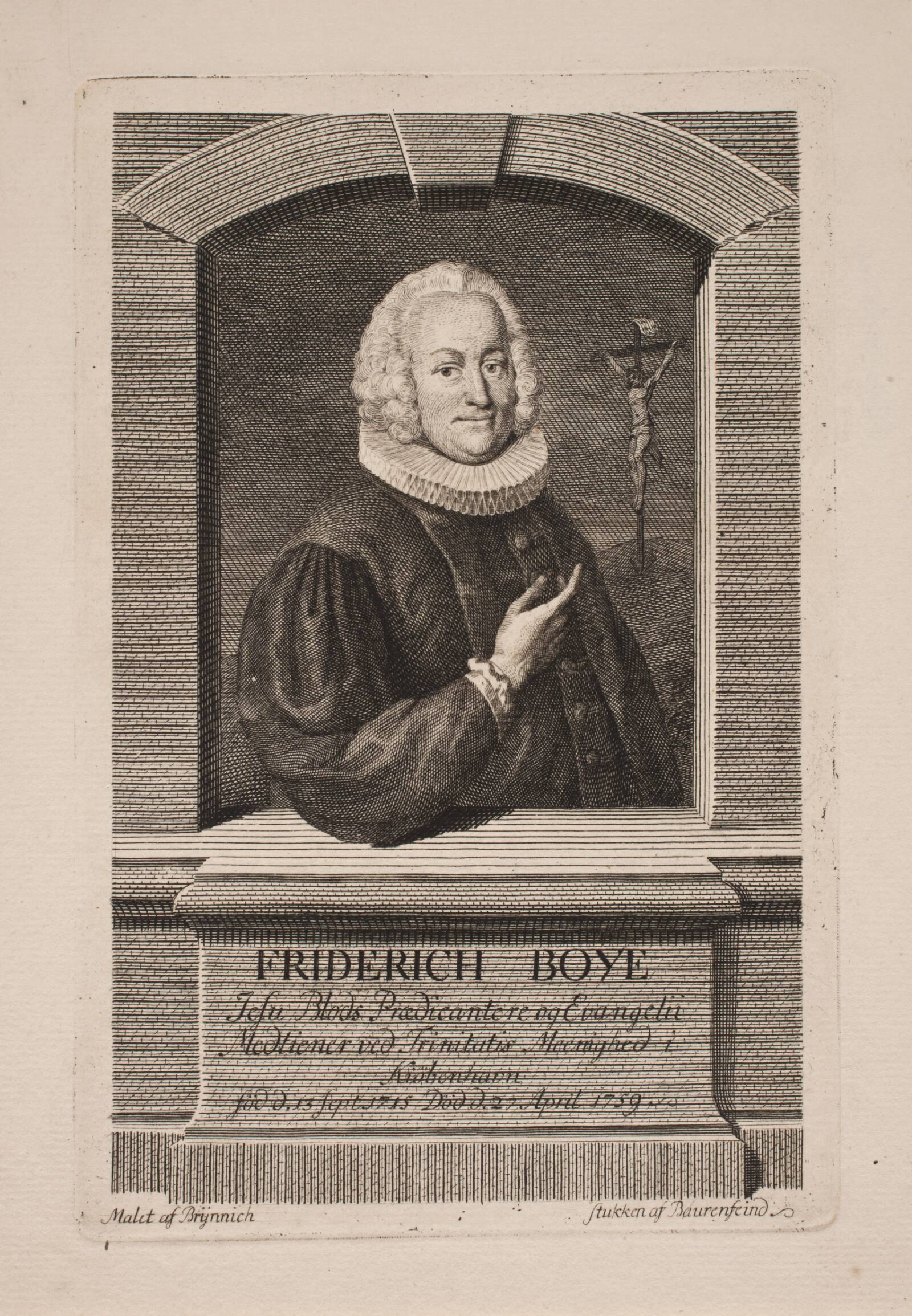 Pastor Frederik Boye, Georg Vilhelm Baurenfeind, 1728-1763