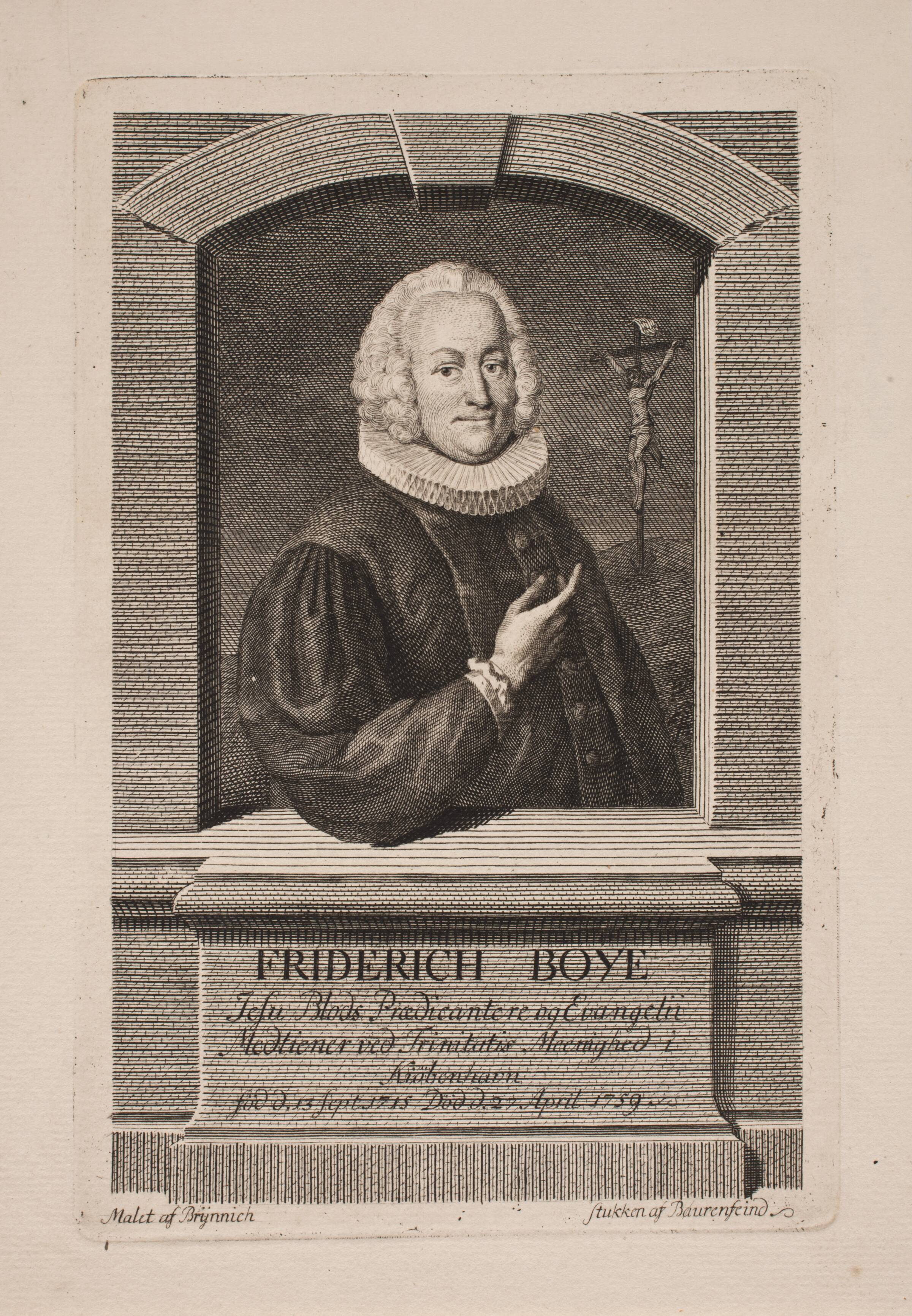 Pastor Frederik Boye, Georg Vilhelm Baurenfeind, 1728-1763