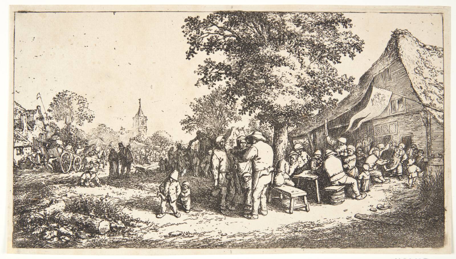 Landsbymarkedet, Adriaen van Ostade, 1660