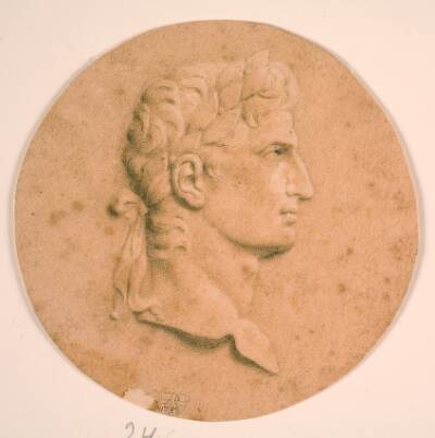 Portrætmedaillon af Augustus. Romersk kejser