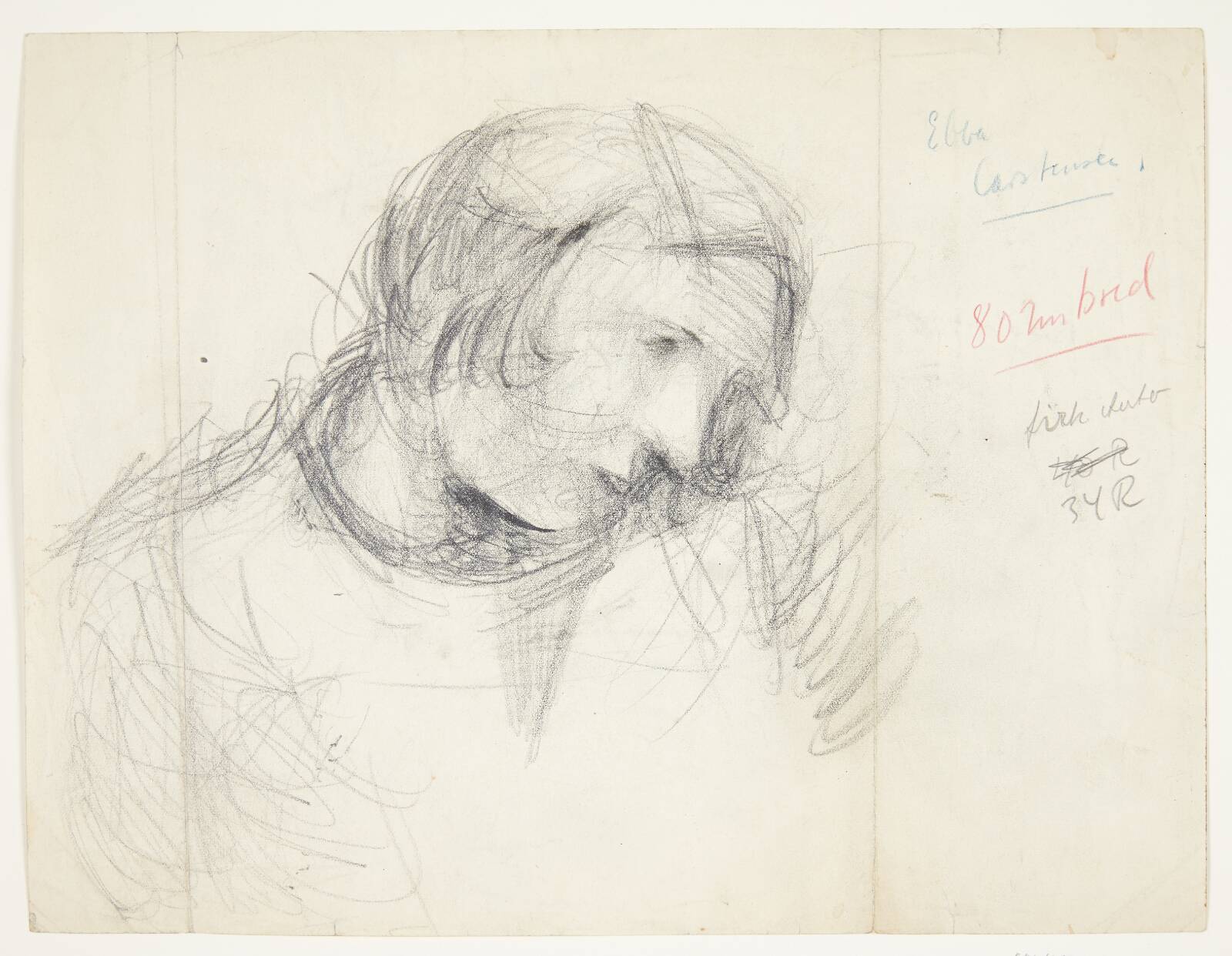 Foroverbøjet kvindehoved, Ebba Carstensen, 1900-1967