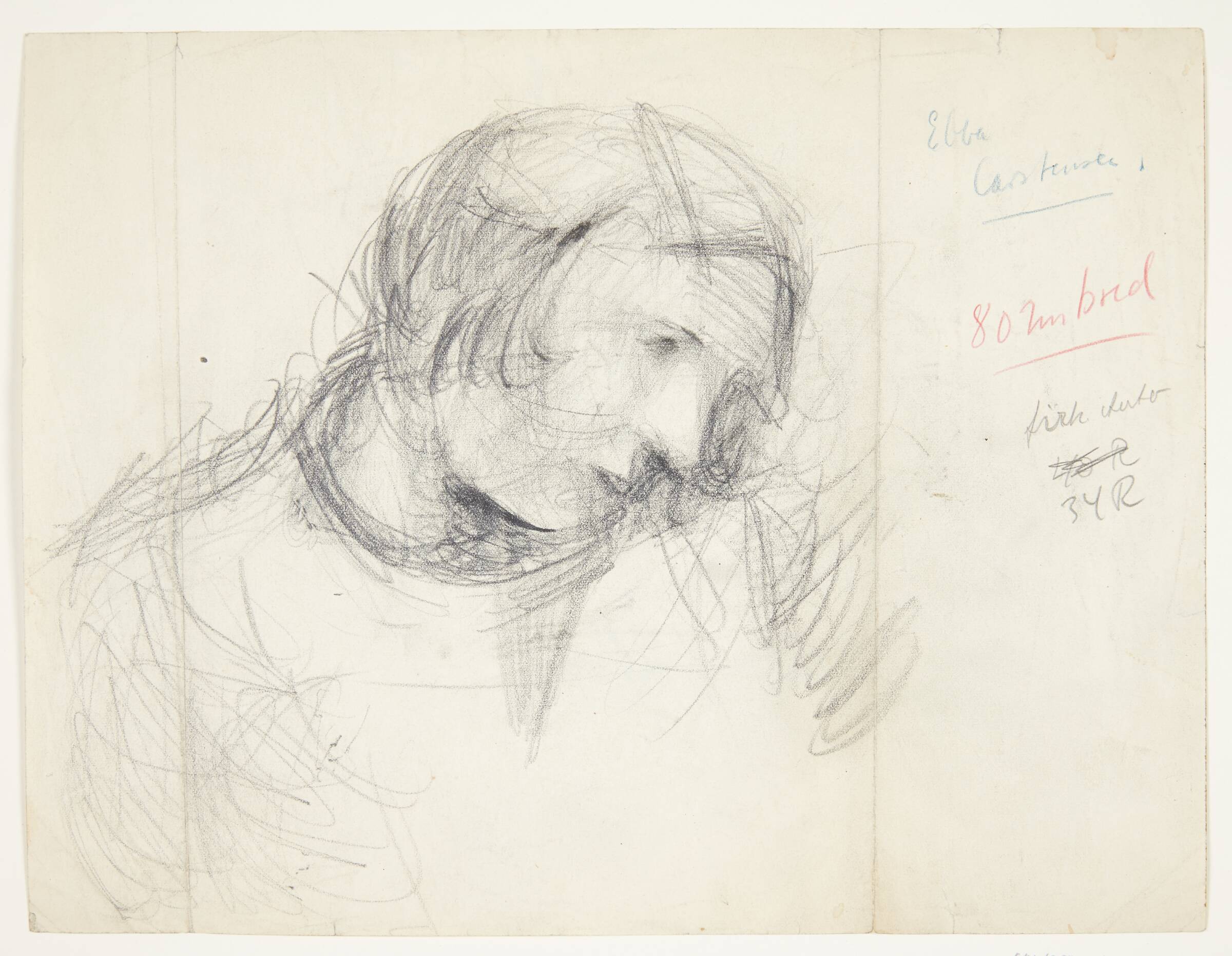 Foroverbøjet kvindehoved, Ebba Carstensen, 1900-1967