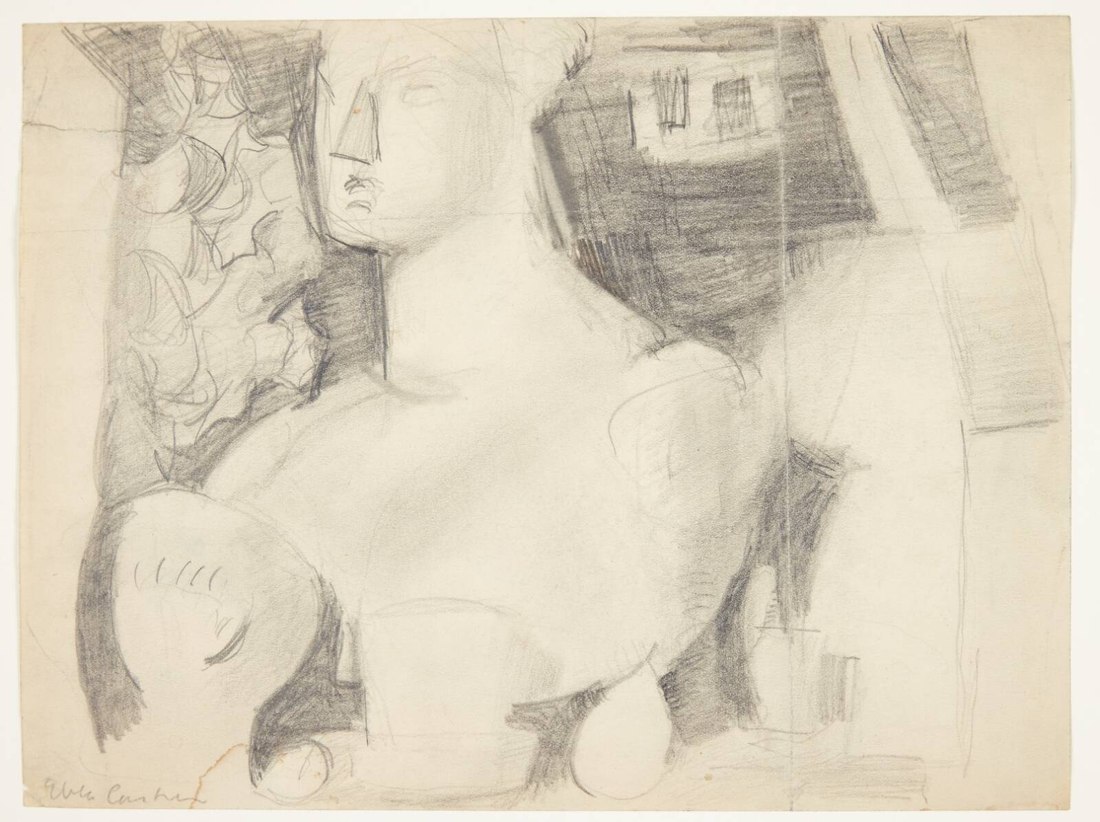 Opstilling med klassisk buste, Ebba Carstensen, 1900-1967