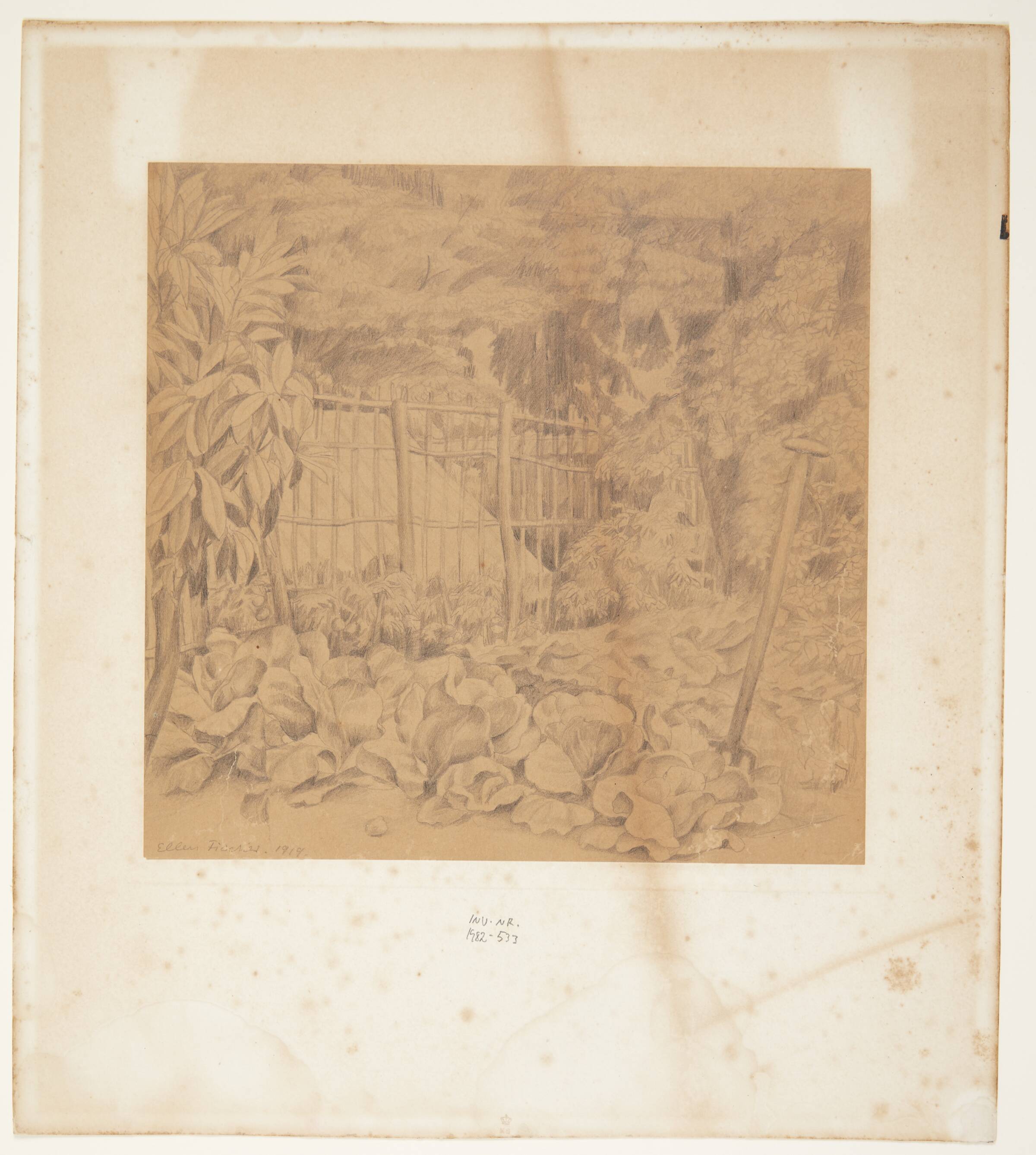 Fra Ellen og Adam Fischers have, Arcueil, Ellen Fischer, 1919