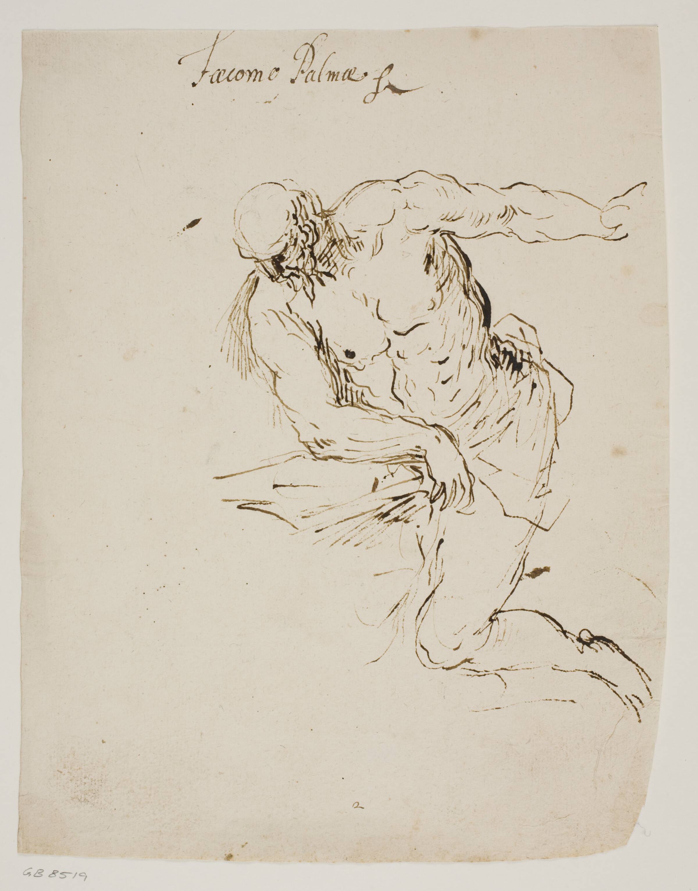 Sankt Hieronymus, knælende og læsende, Jacopo Palma, 1548-1628