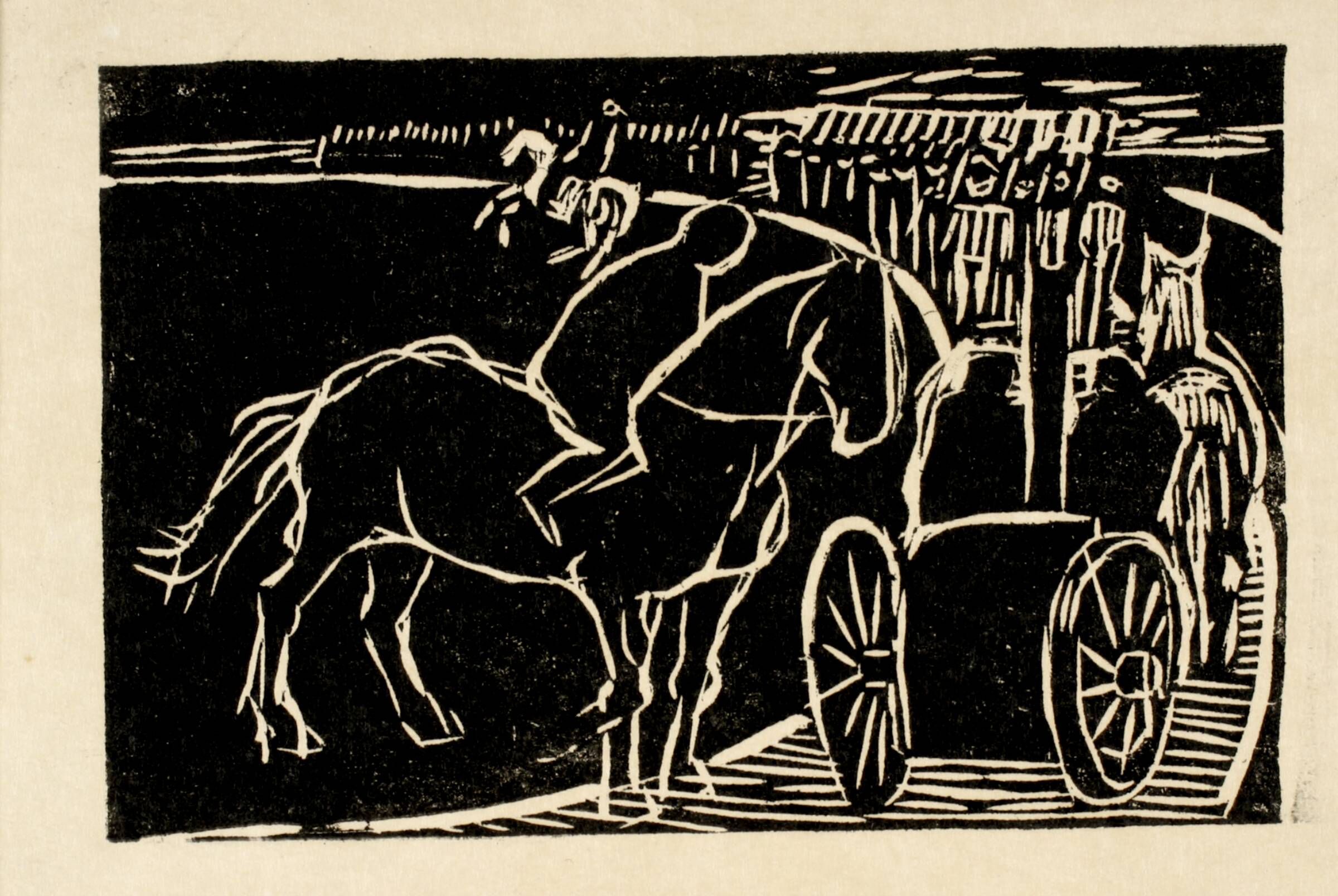 Illustrationsudkast til Ernest Hemingway: Short Stories, Dan Sterup-Hansen, 1946