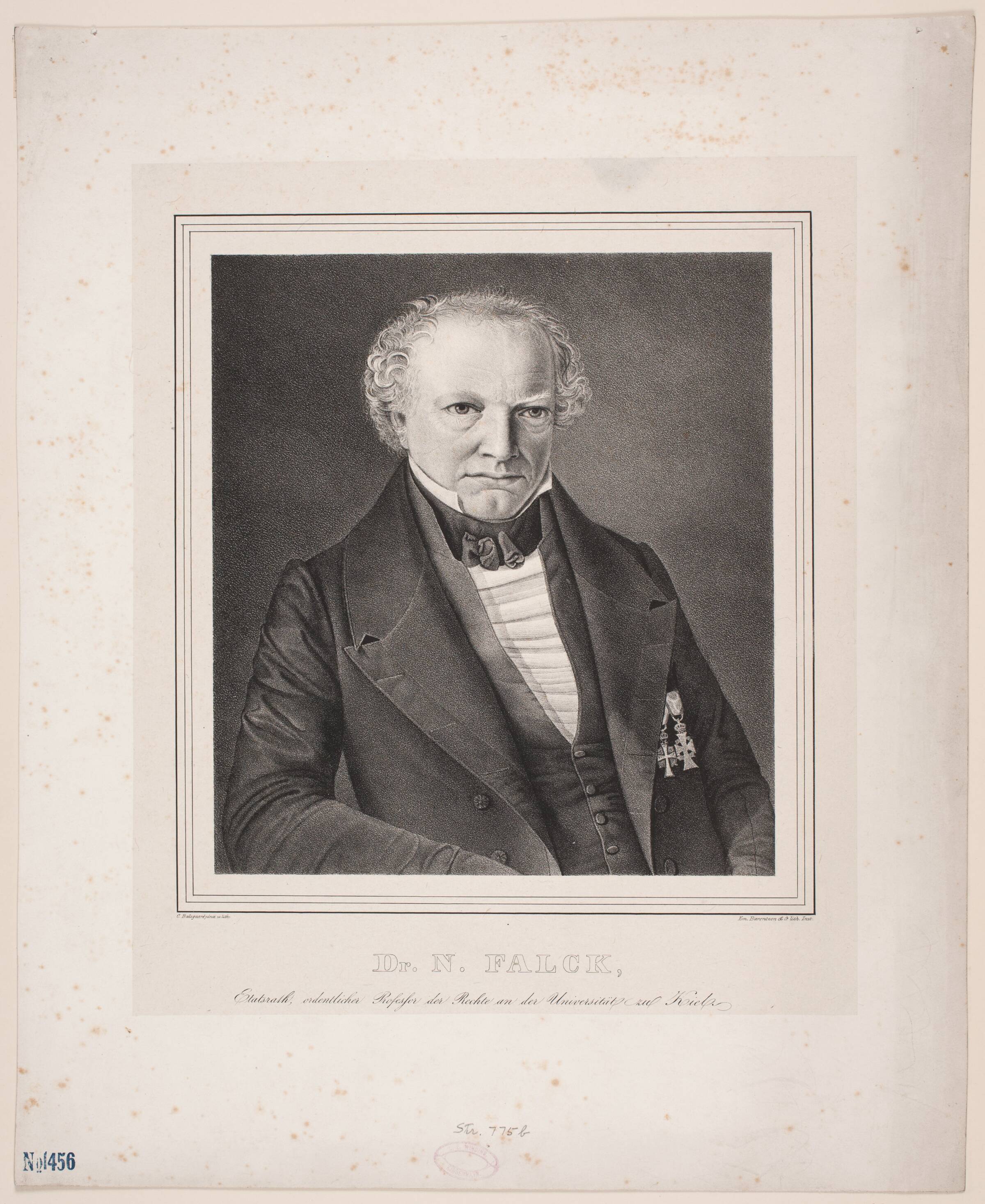 Dr. N. Falck, Carl Balsgaard, 1839