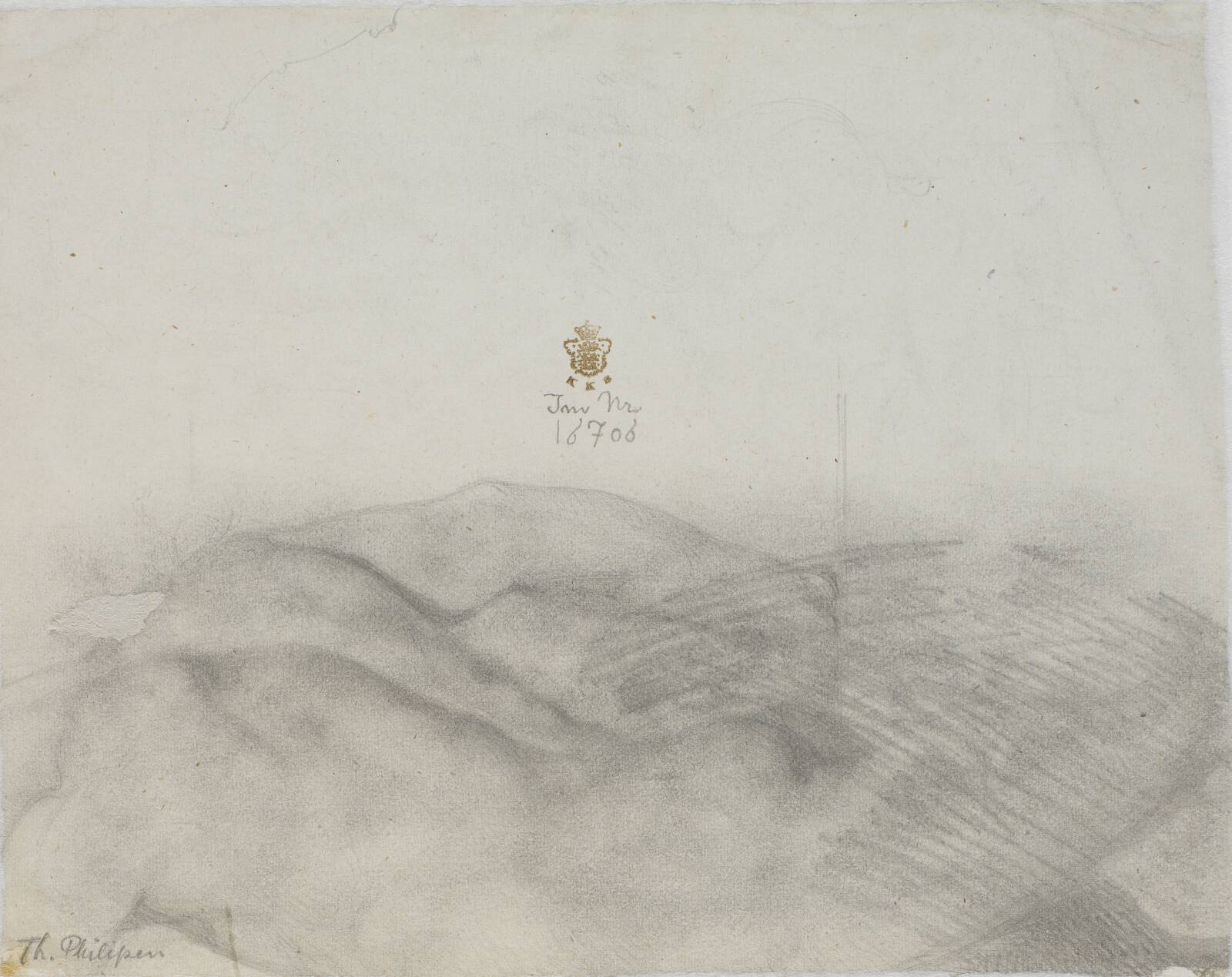 Mandlig nøgenmodel set skråt bagfra, Theodor Philipsen, 1890