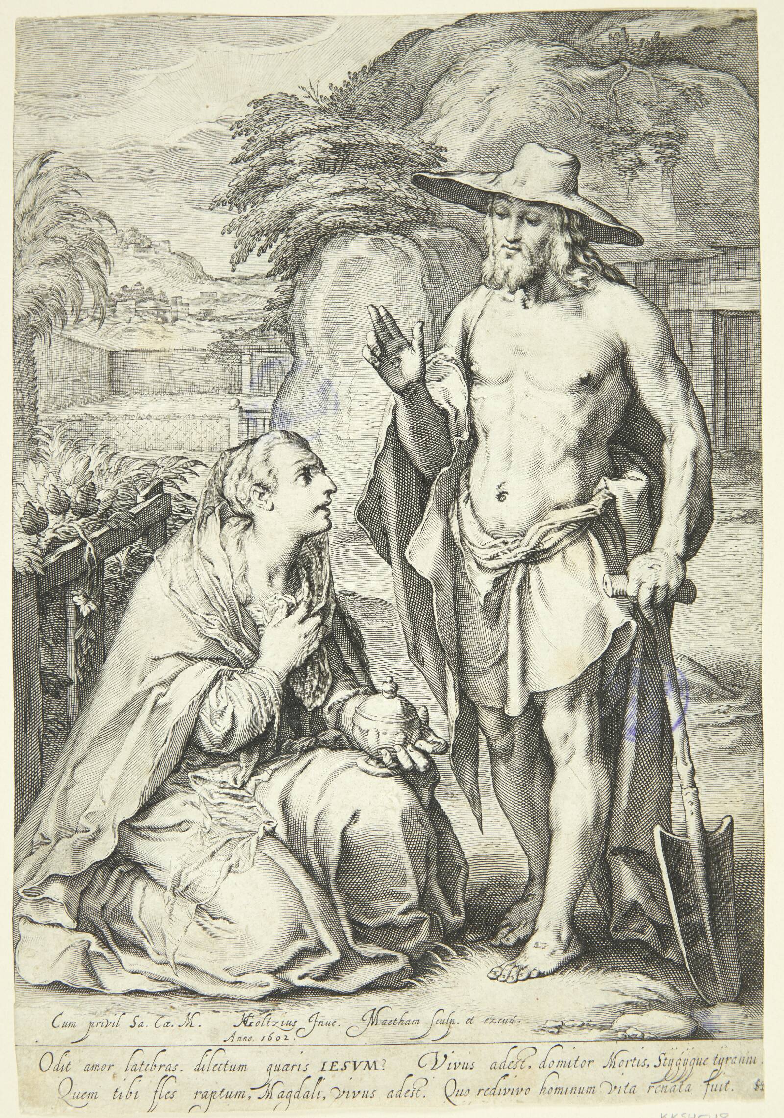 Noli me tangere, Jacob Matham, 1602