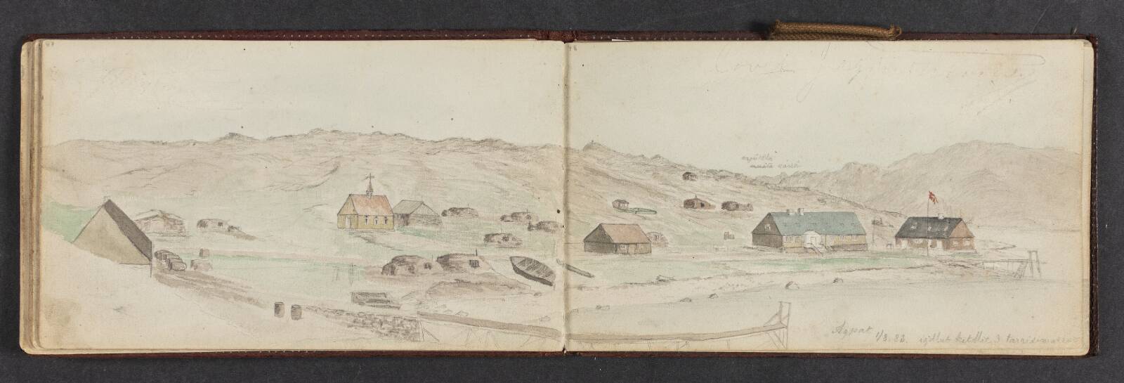 Skitse af bygd, Lars Møller, 1883