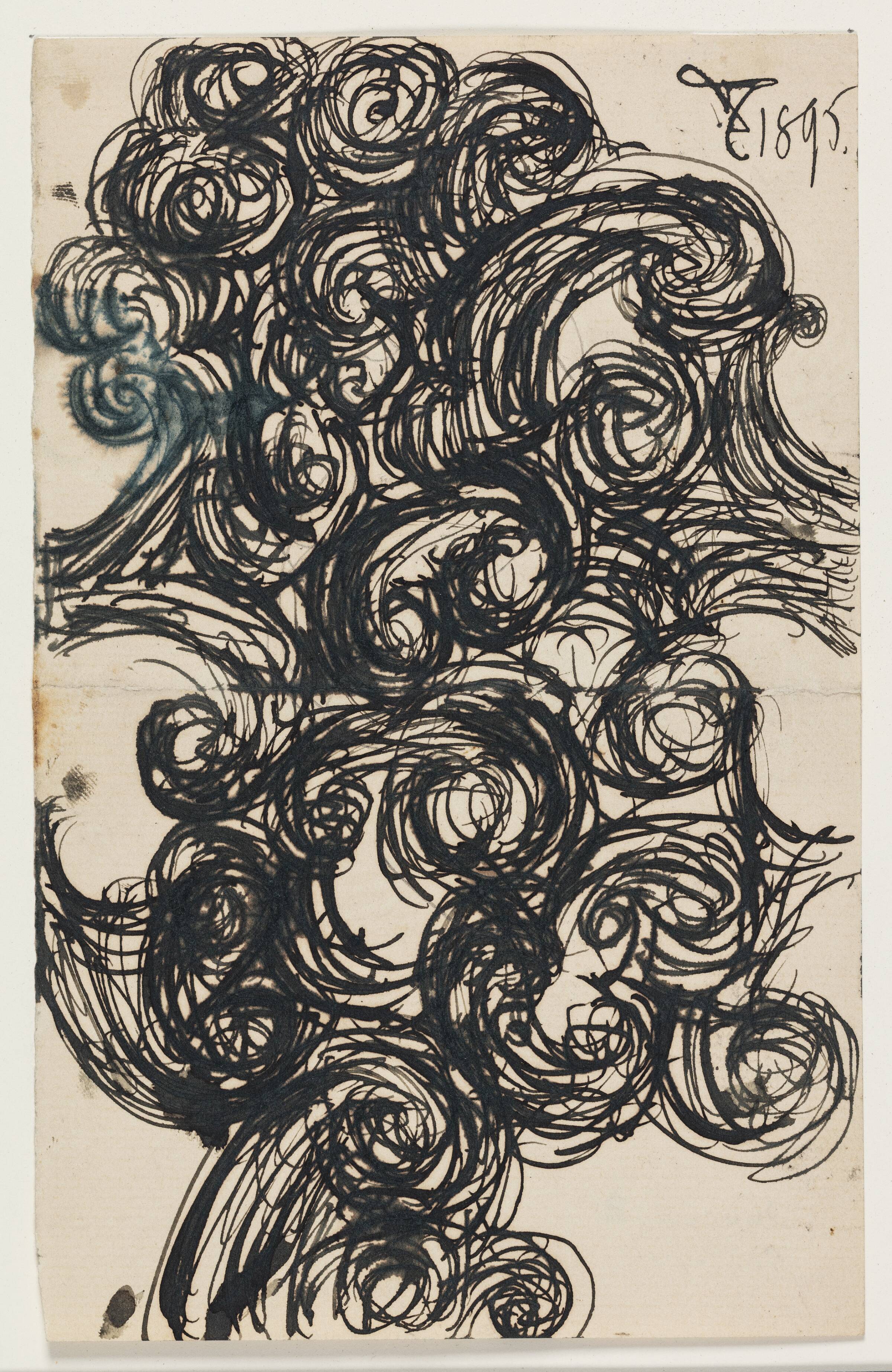 Ornament-udkast, Thorvald Bindesbøll, 1895