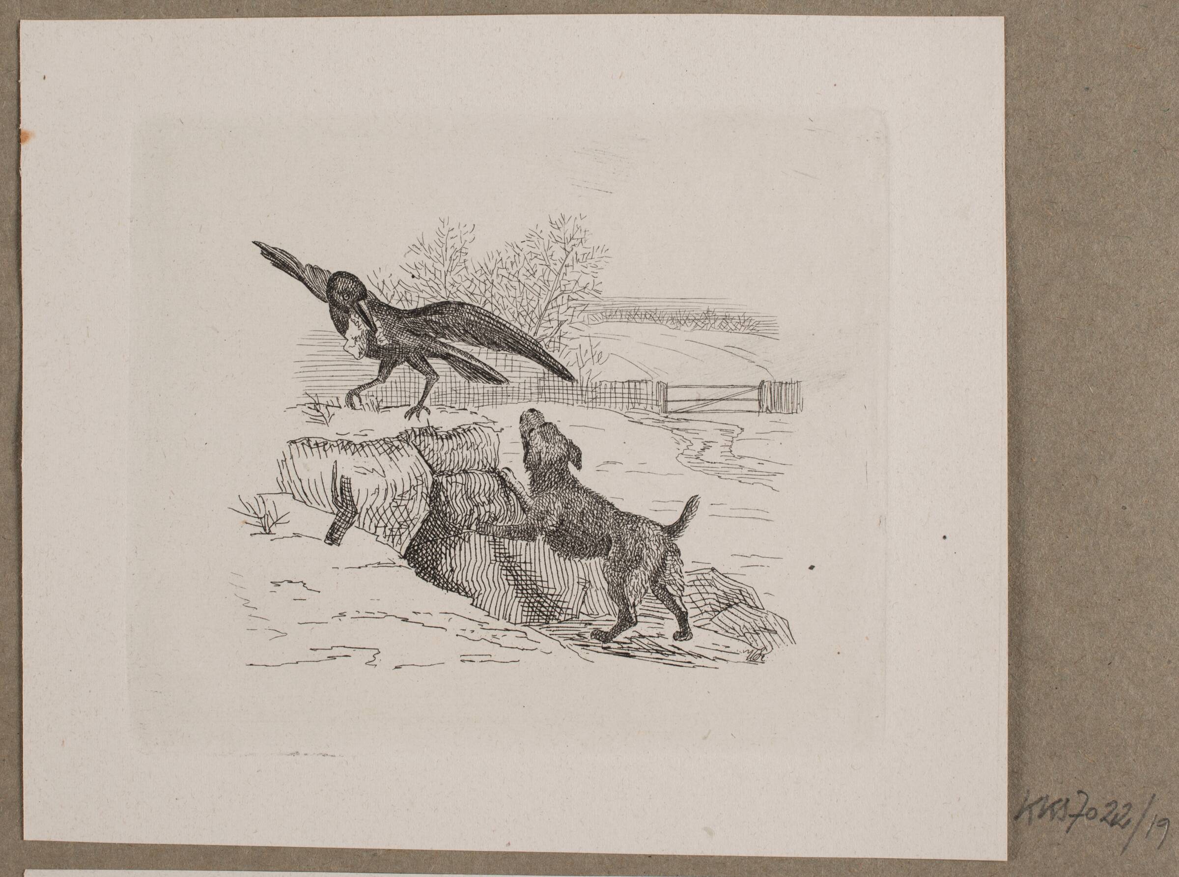 Illustration til O. Specter, "Fabler for Børn", Vilhelm Kyhn, 1838