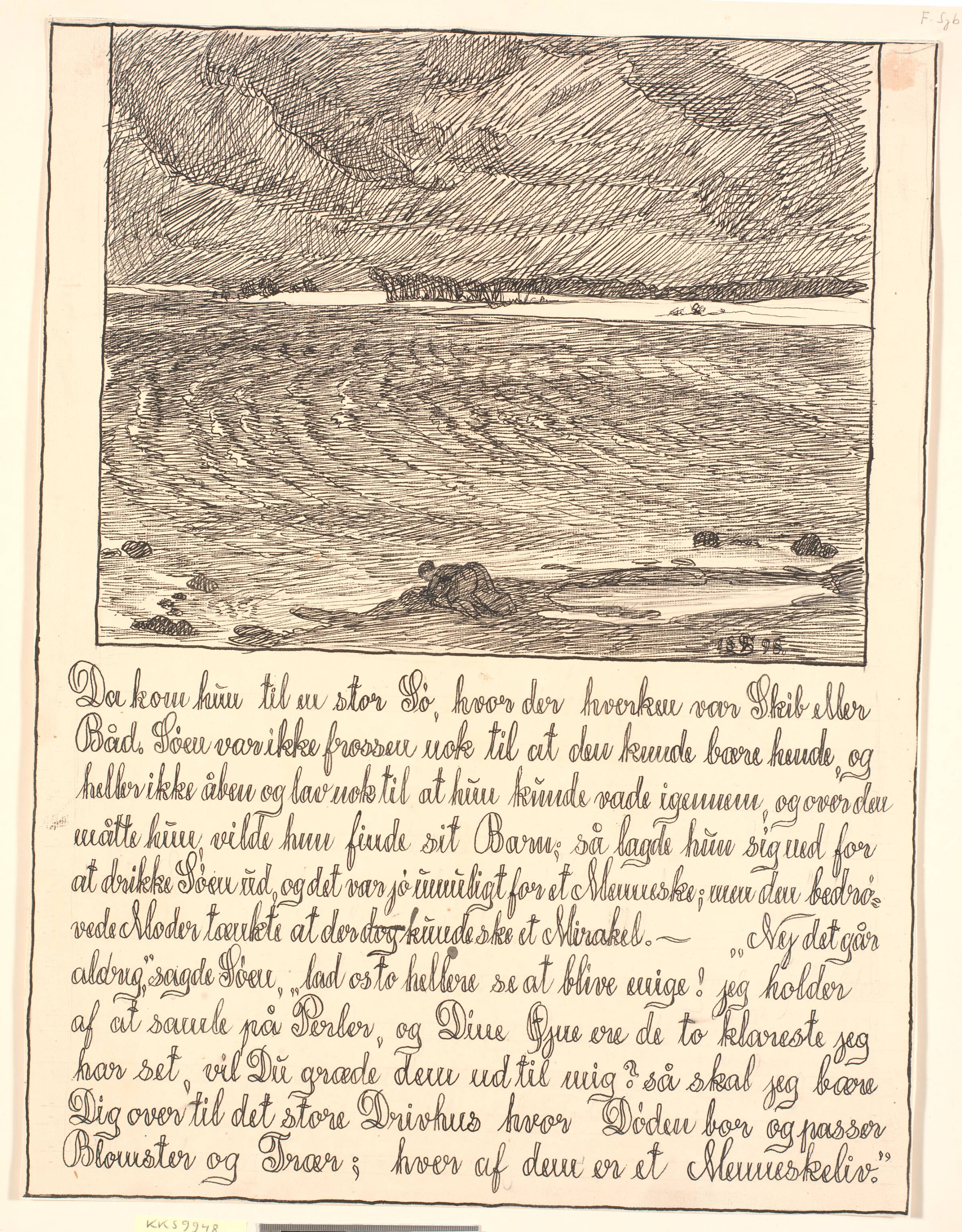 Da kom hun til en stor sø..., Fritz Syberg, 1898