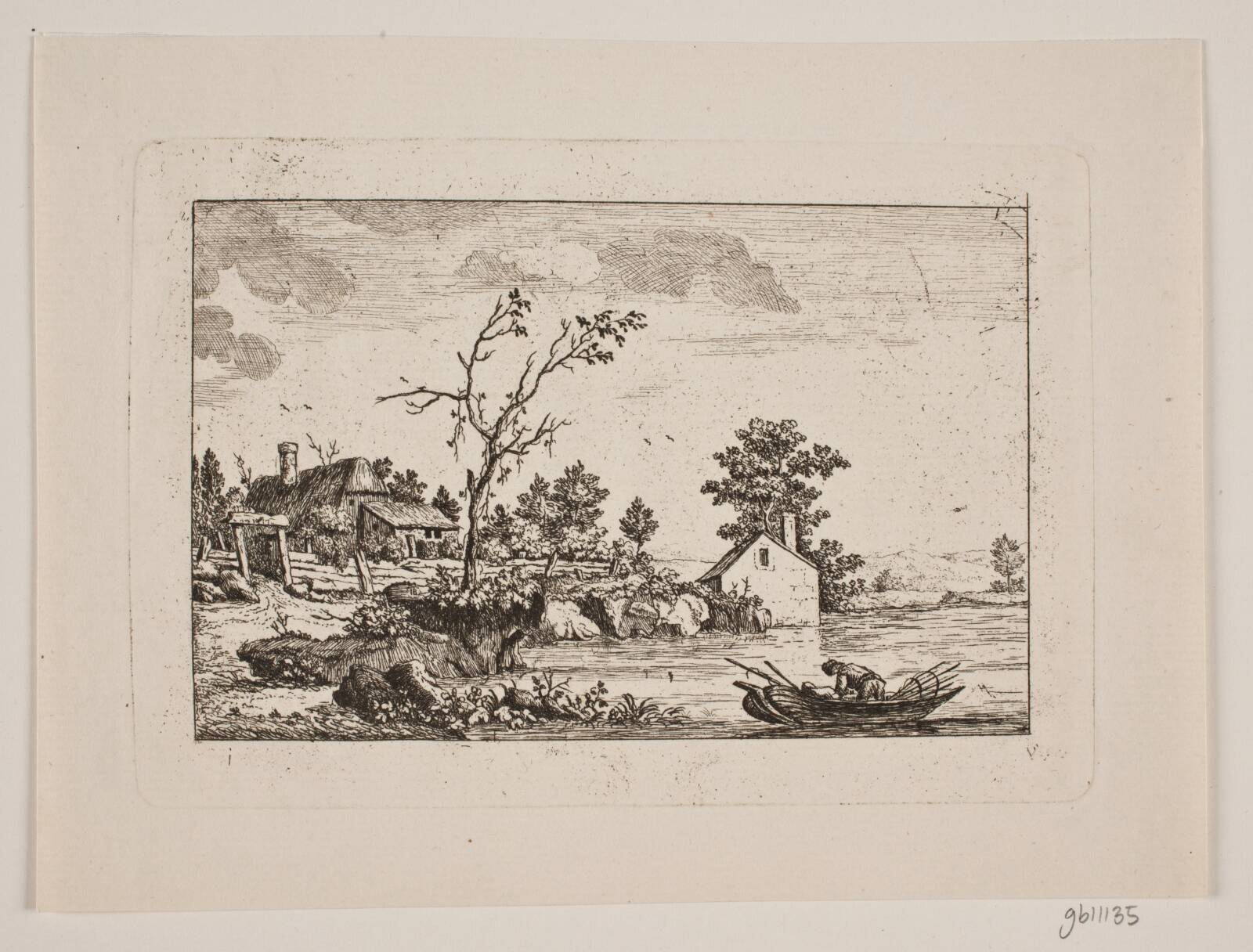 Landskab ved en sø, Johan Bülow, 1751-1828