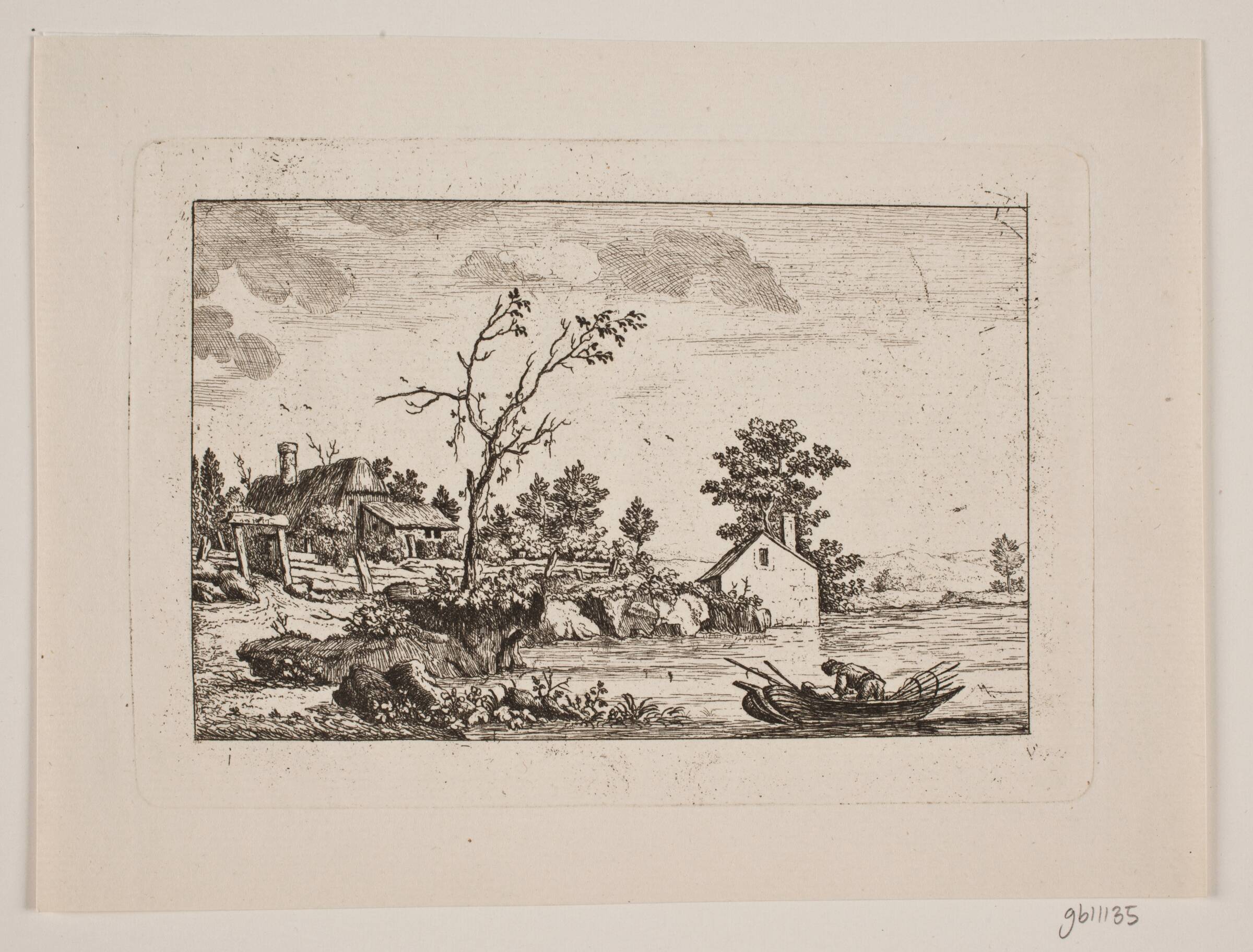 Landskab ved en sø, Johan Bülow, 1751-1828