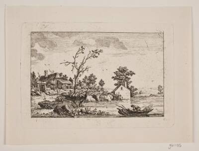 Landskab ved en sø