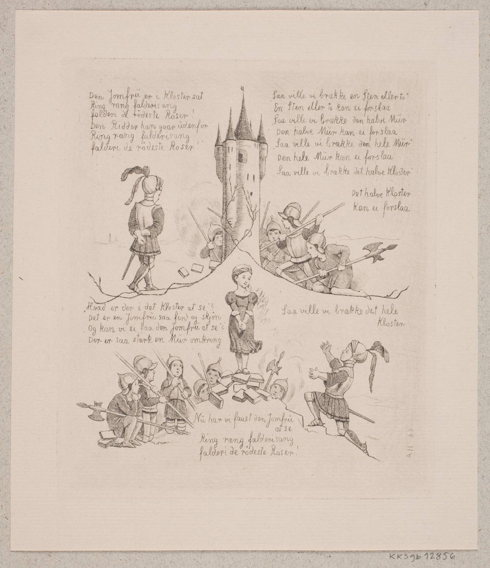 "Den jomfru er i kloster sat", Axel Helsted, 1883