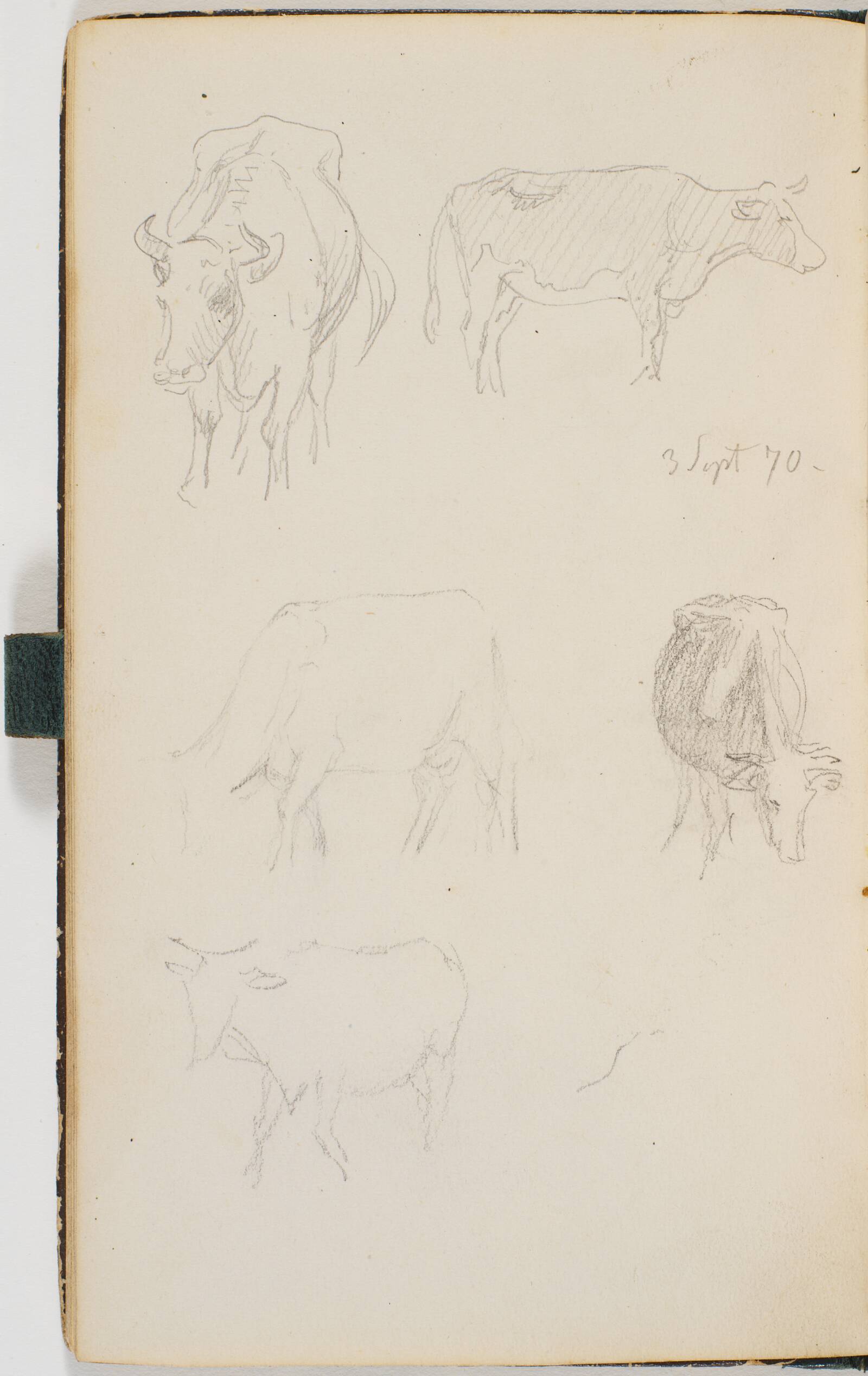 Fem køer, P.C. Skovgaard, 1870