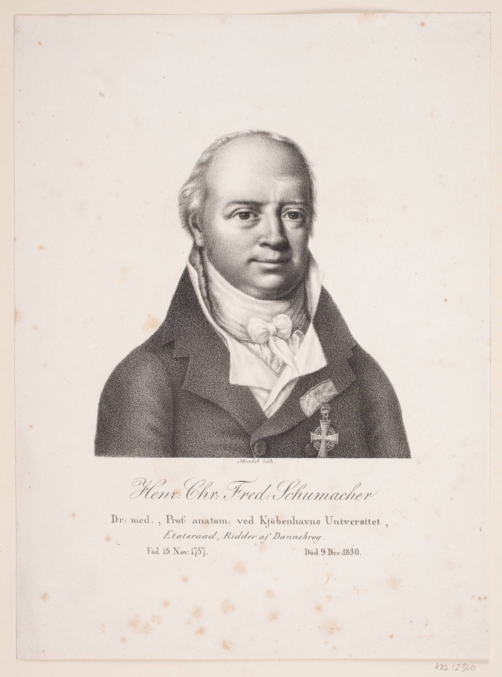 H. C. F. Schumacher, Moses Mendel, 1800-1831