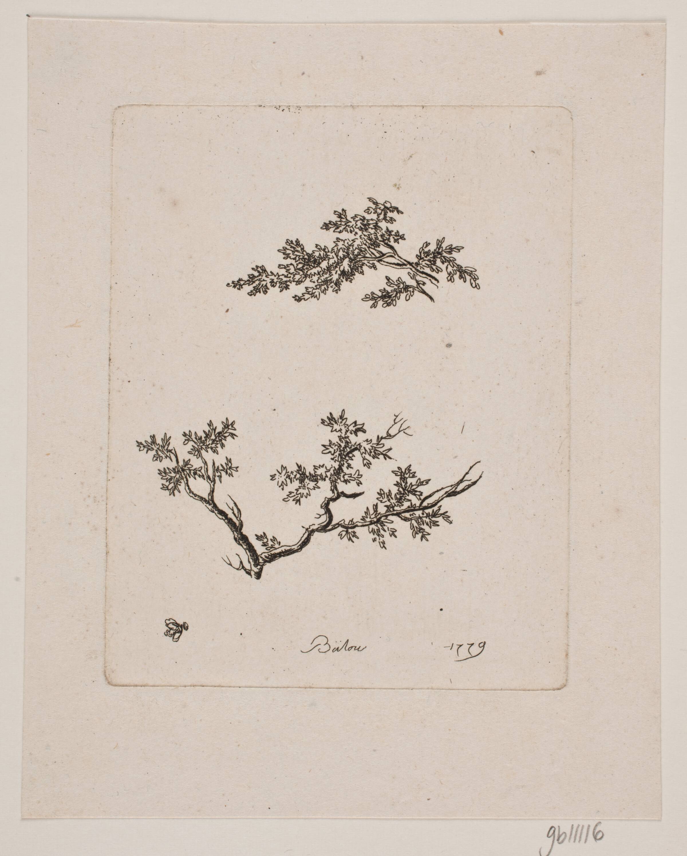 To trægrene, Johan Bülow, 1779