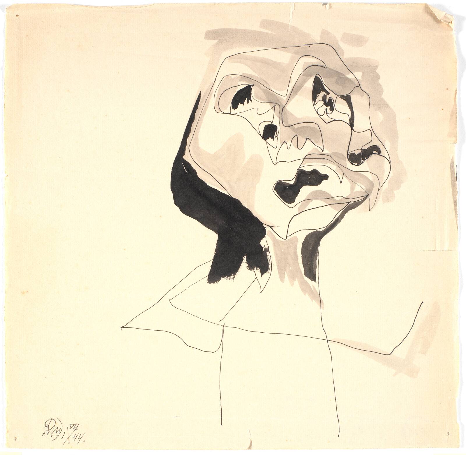 Vegetalt hoved, Richard Mortensen, 1944