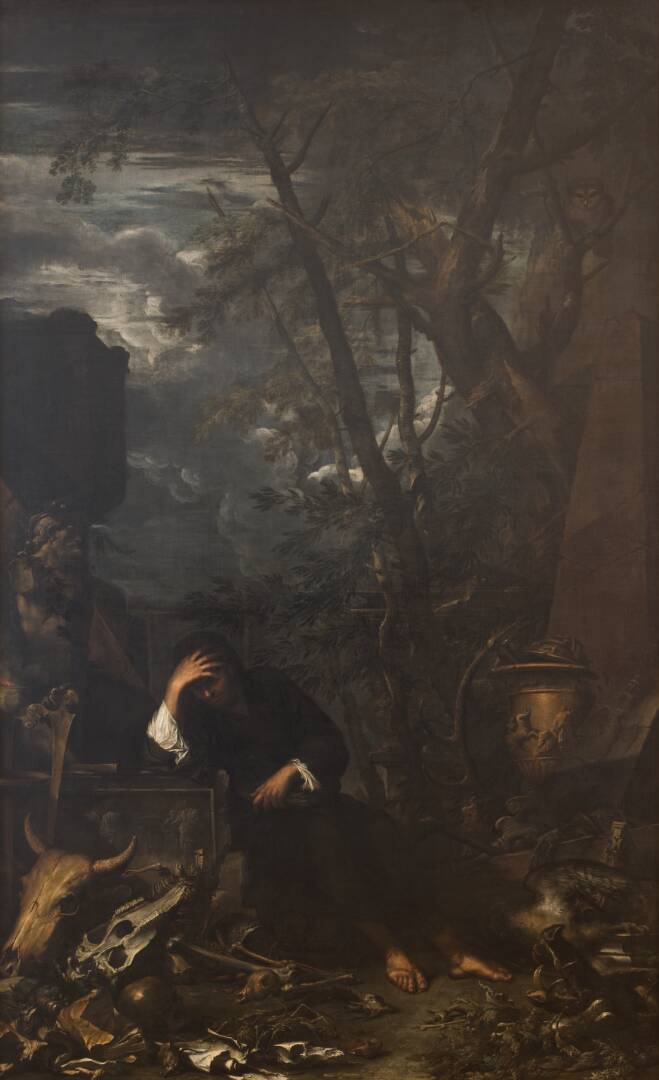 Democritus in Meditation, by Salvator Rosa, 1650-1651