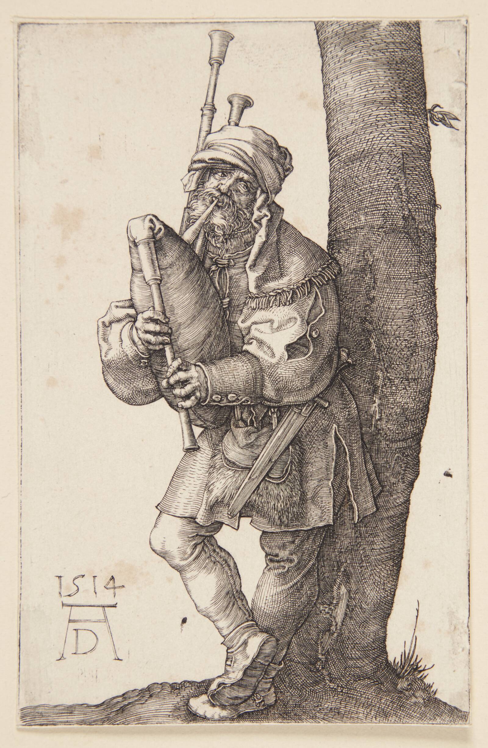 Sækkepibeblæseren, Albrecht Dürer, 1514