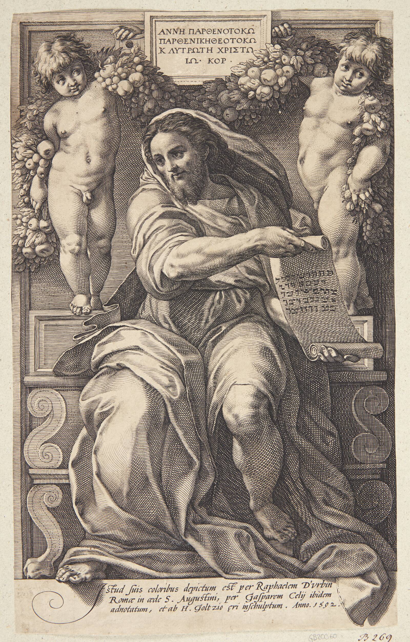 Profeten Esajas, Hendrick Goltzius, 1592