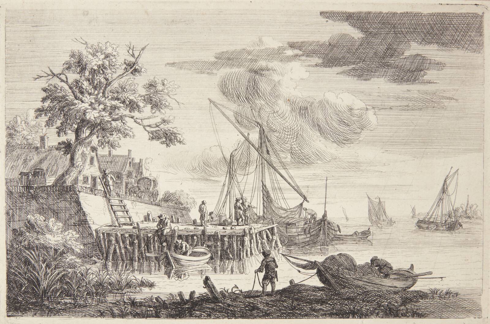 En anløbssted, Pieter Bout, 1620-1719