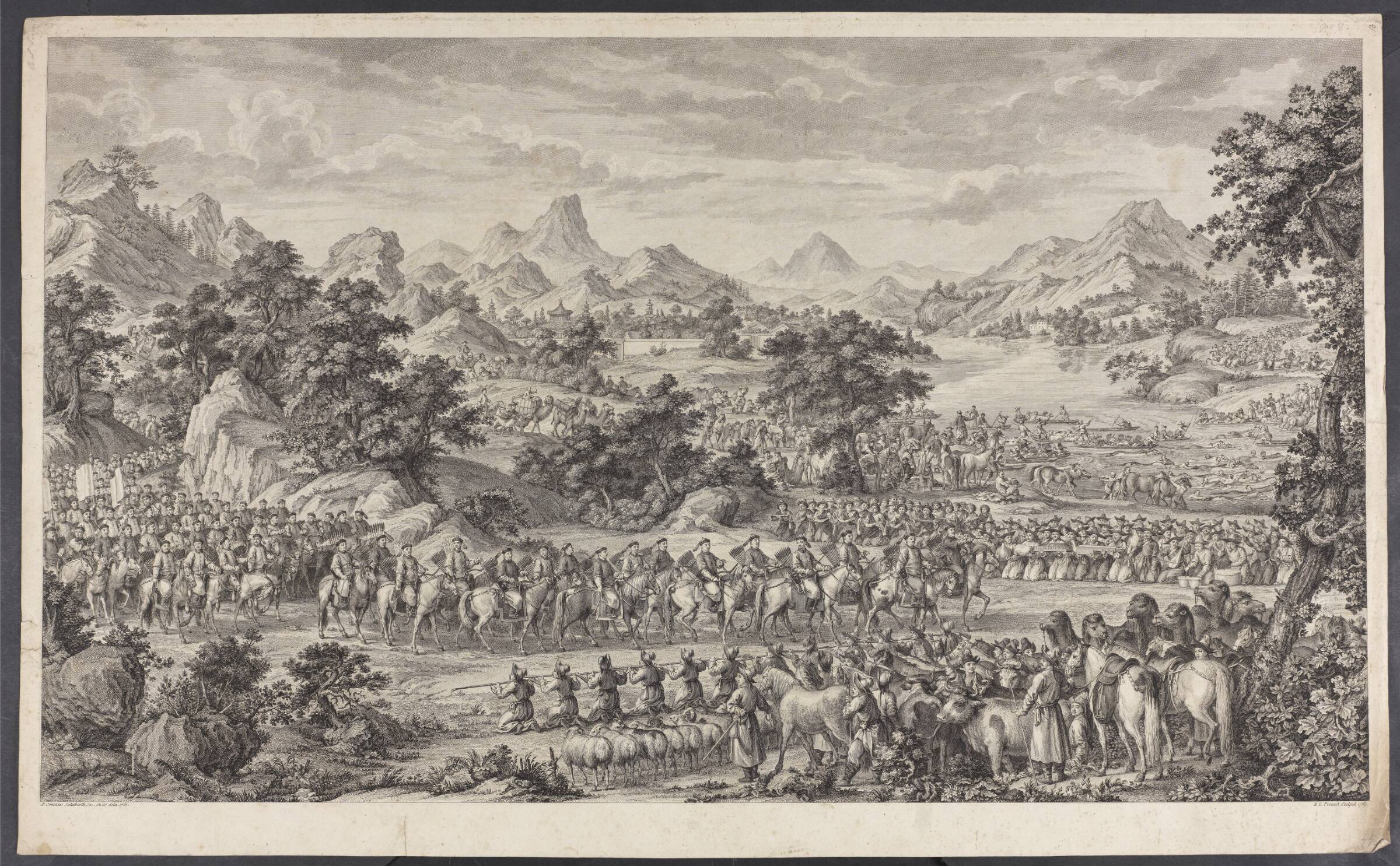 Overgivelsen af Ili modtages, Benoit-Louis Prevost, 1769