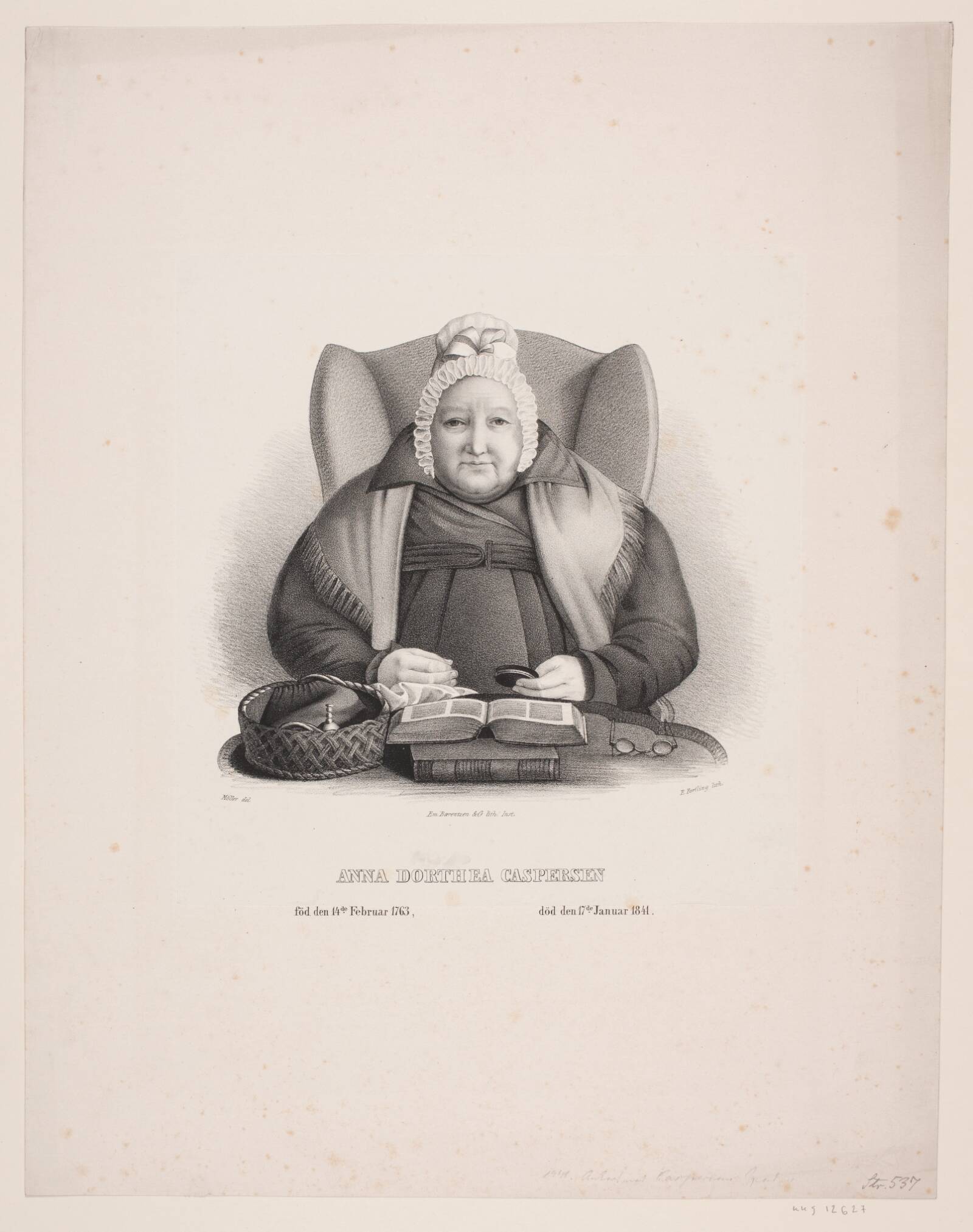 Anna Dorthea Caspersen, Edvard Fortling, 1841
